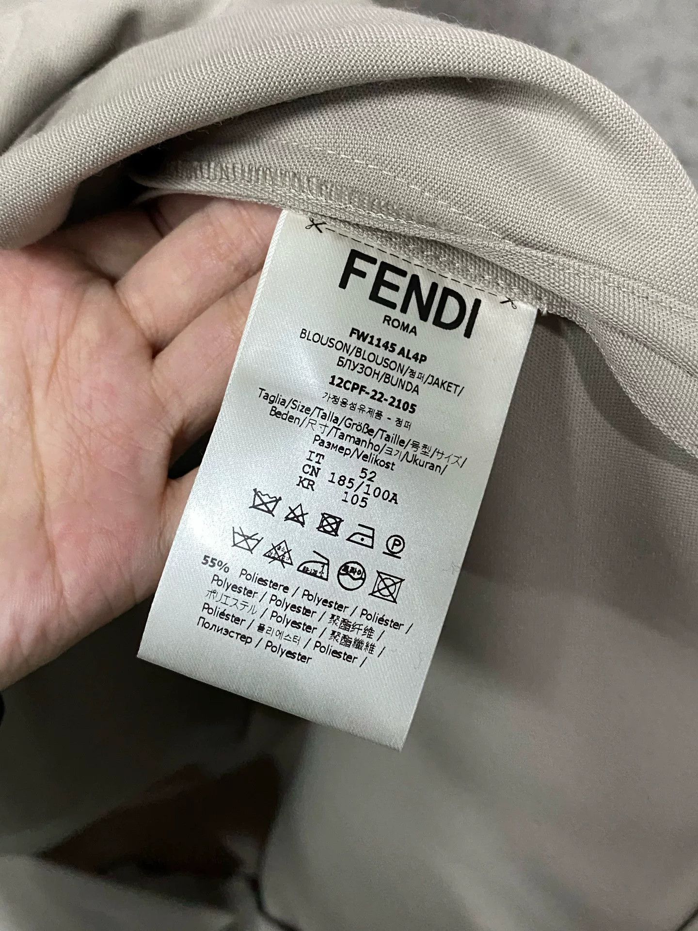 Fendi Fendi Beige Button Up Shirt Size L Size US L / EU 52-54 / 3 - 7 Thumbnail