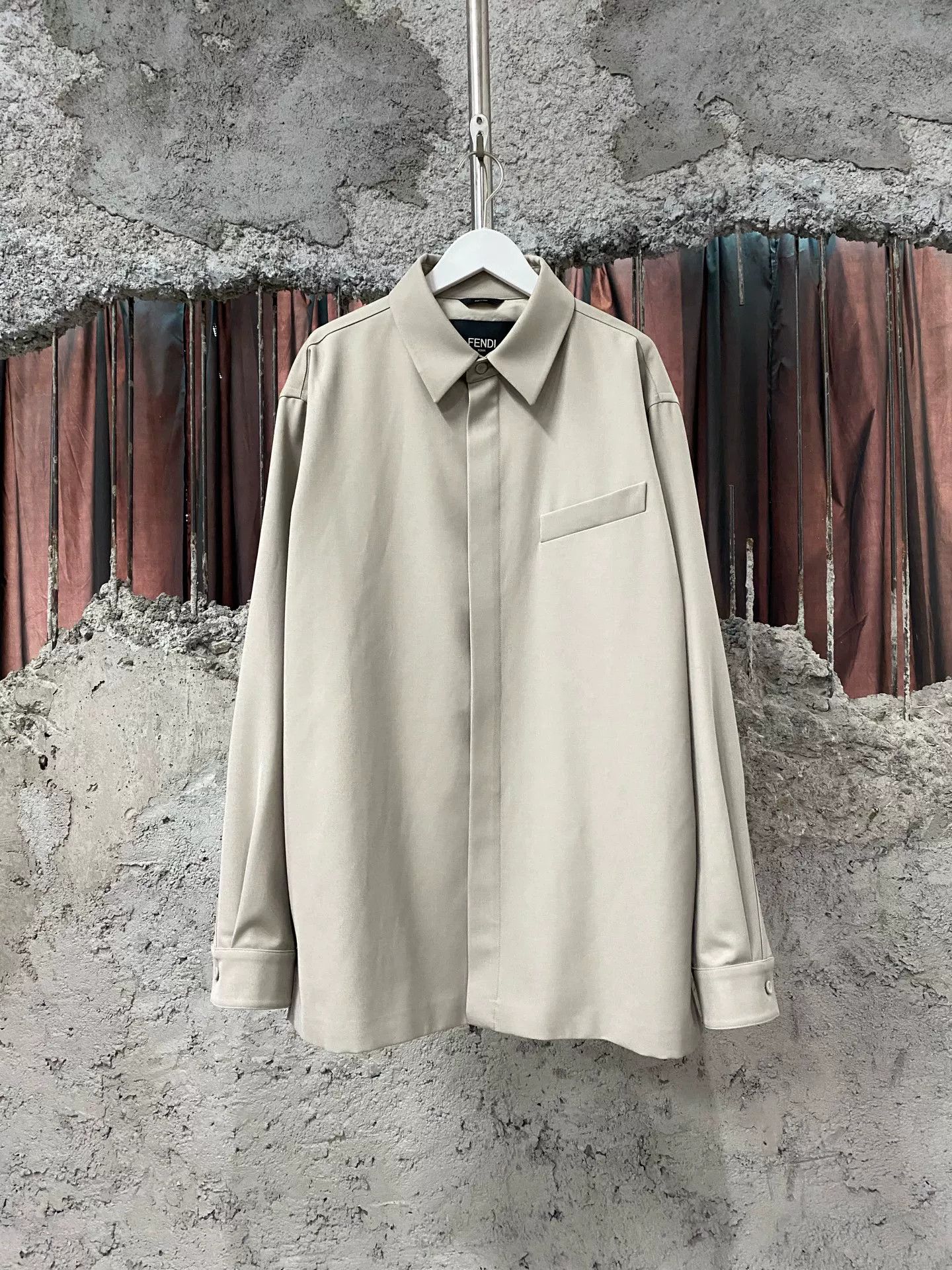 Fendi Fendi Beige Button Up Shirt Size L Size US L / EU 52-54 / 3 - 2 Thumbnail