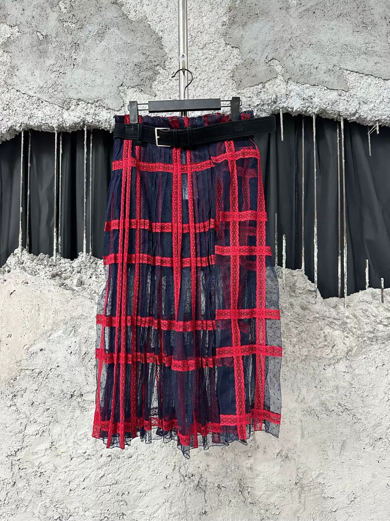 Dior Dior Plaid Net Midi Skirt Size 36 Size 26" / US 2 / IT 38 - 2 Thumbnail