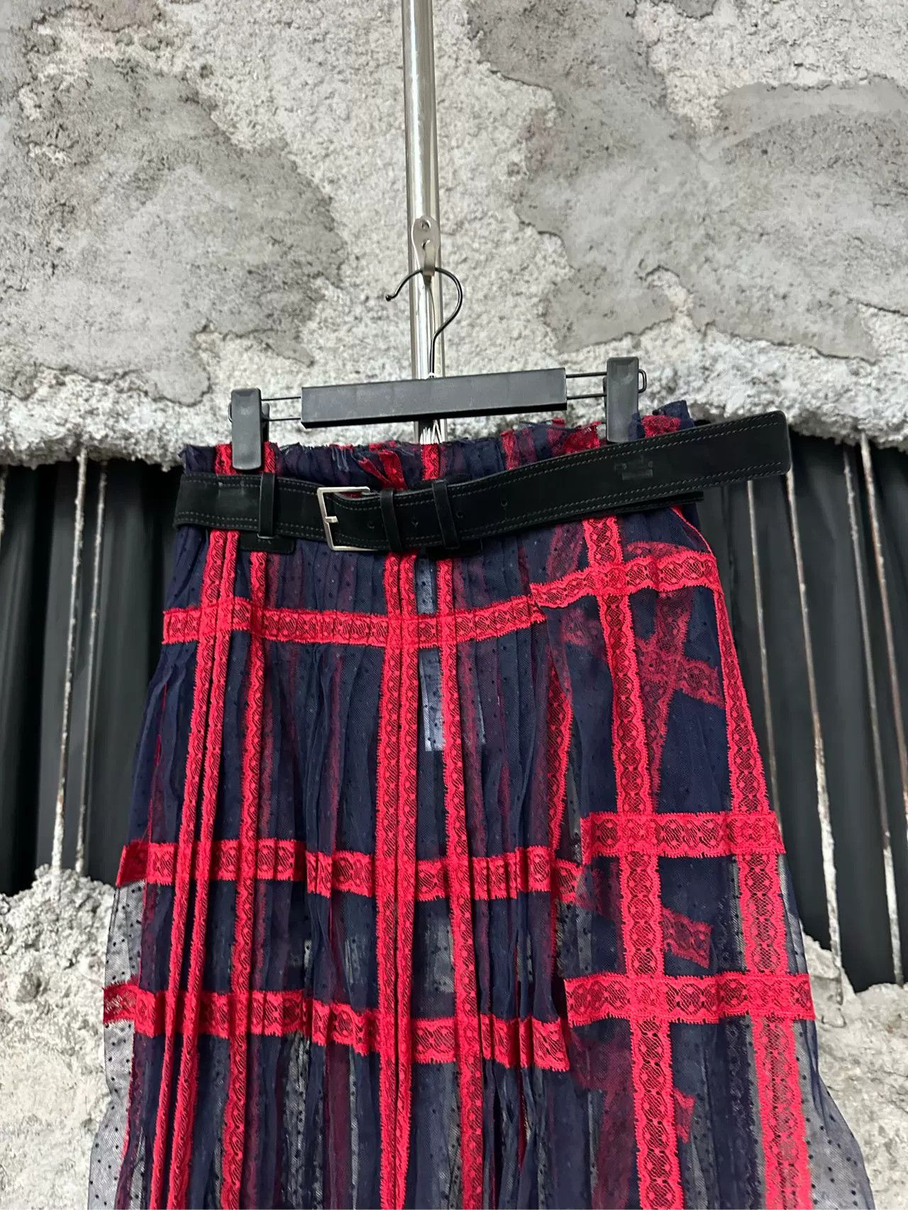 Dior Dior Plaid Net Midi Skirt Size 36 Size 26" / US 2 / IT 38 - 4 Thumbnail