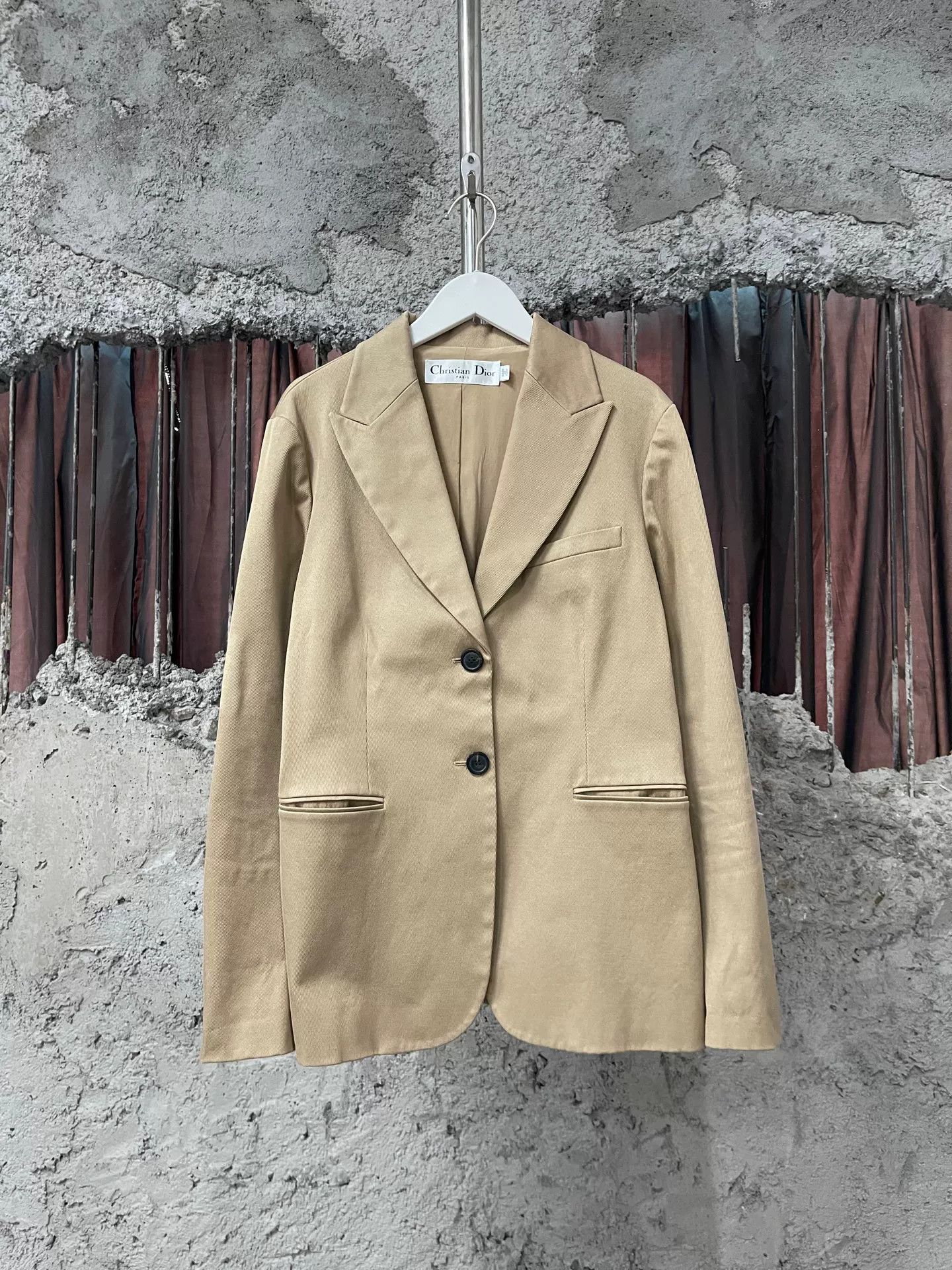 Dior Dior Tan Cotton Blazer Size 42 Size M / US 6-8 / IT 42-44 - 2 Thumbnail