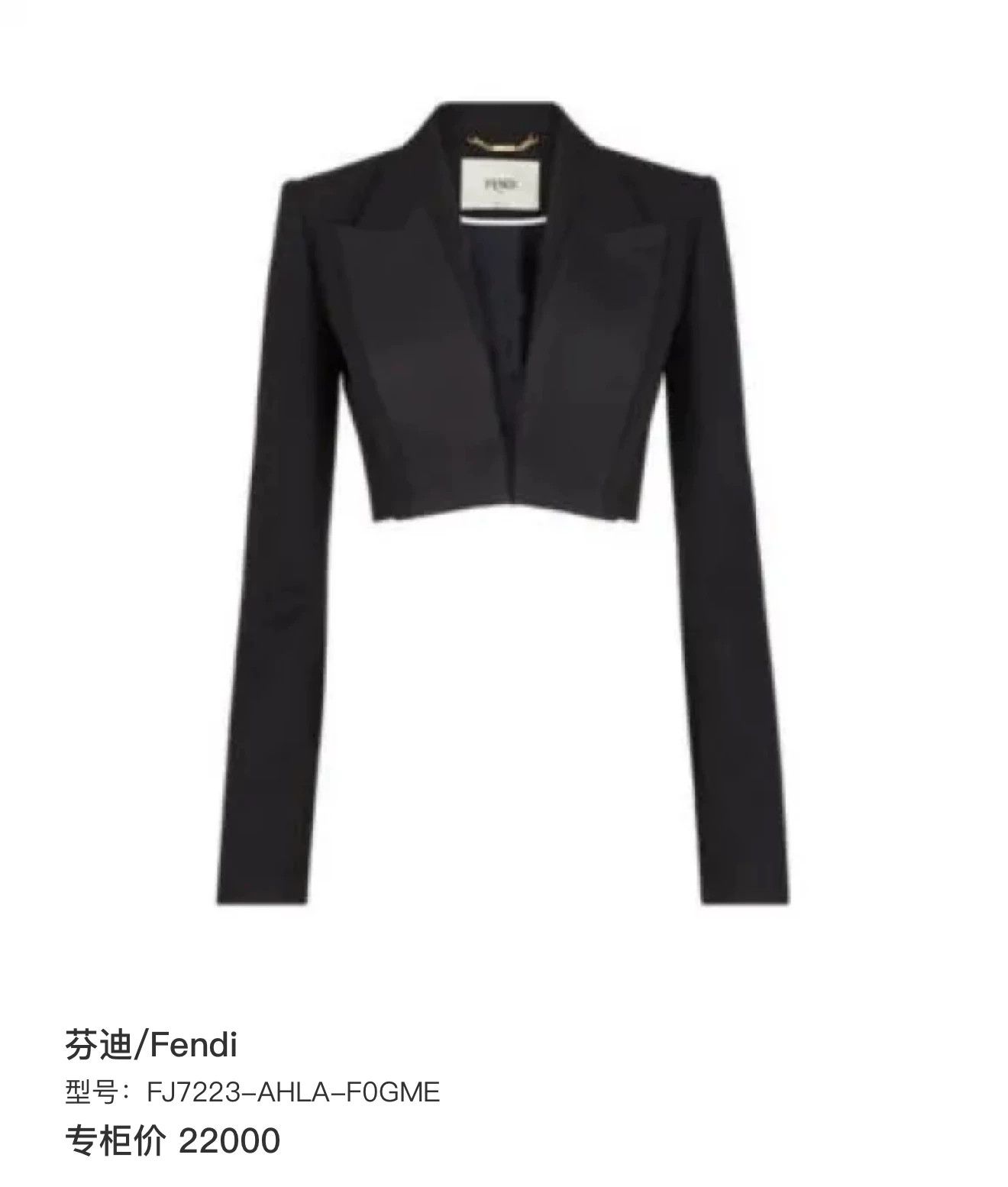 Fendi Fendi Wool Cropped Blazer Size IT 42 Size M / US 6-8 / IT 42-44 - 8 Thumbnail