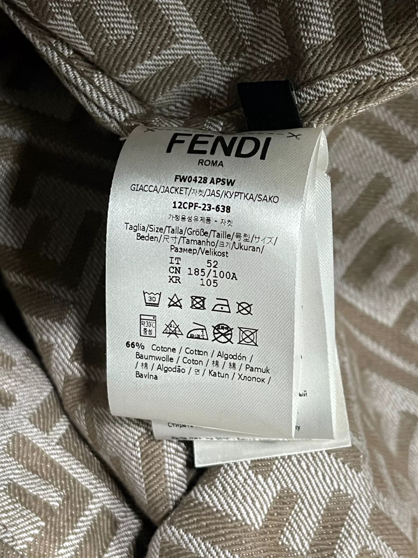 Fendi Fendi FF Logo Denim Jacket Size L Size US L / EU 52-54 / 3 - 8 Thumbnail