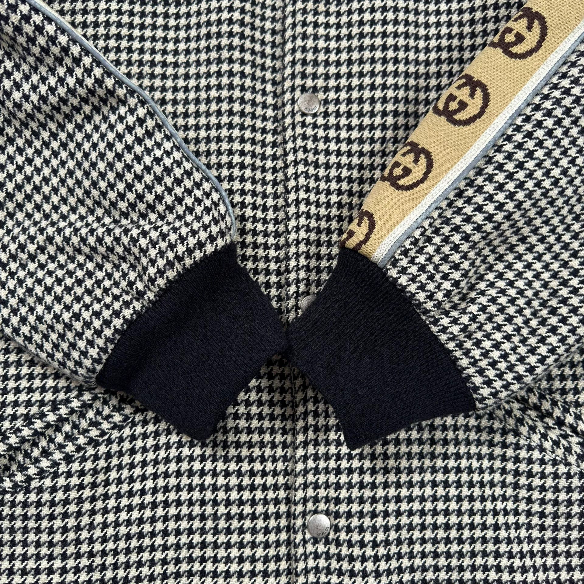 Gucci Gucci Houndstooth GG Tape Reflective Jacket Size 48 Size US M / EU 48-50 / 2 - 8 Thumbnail