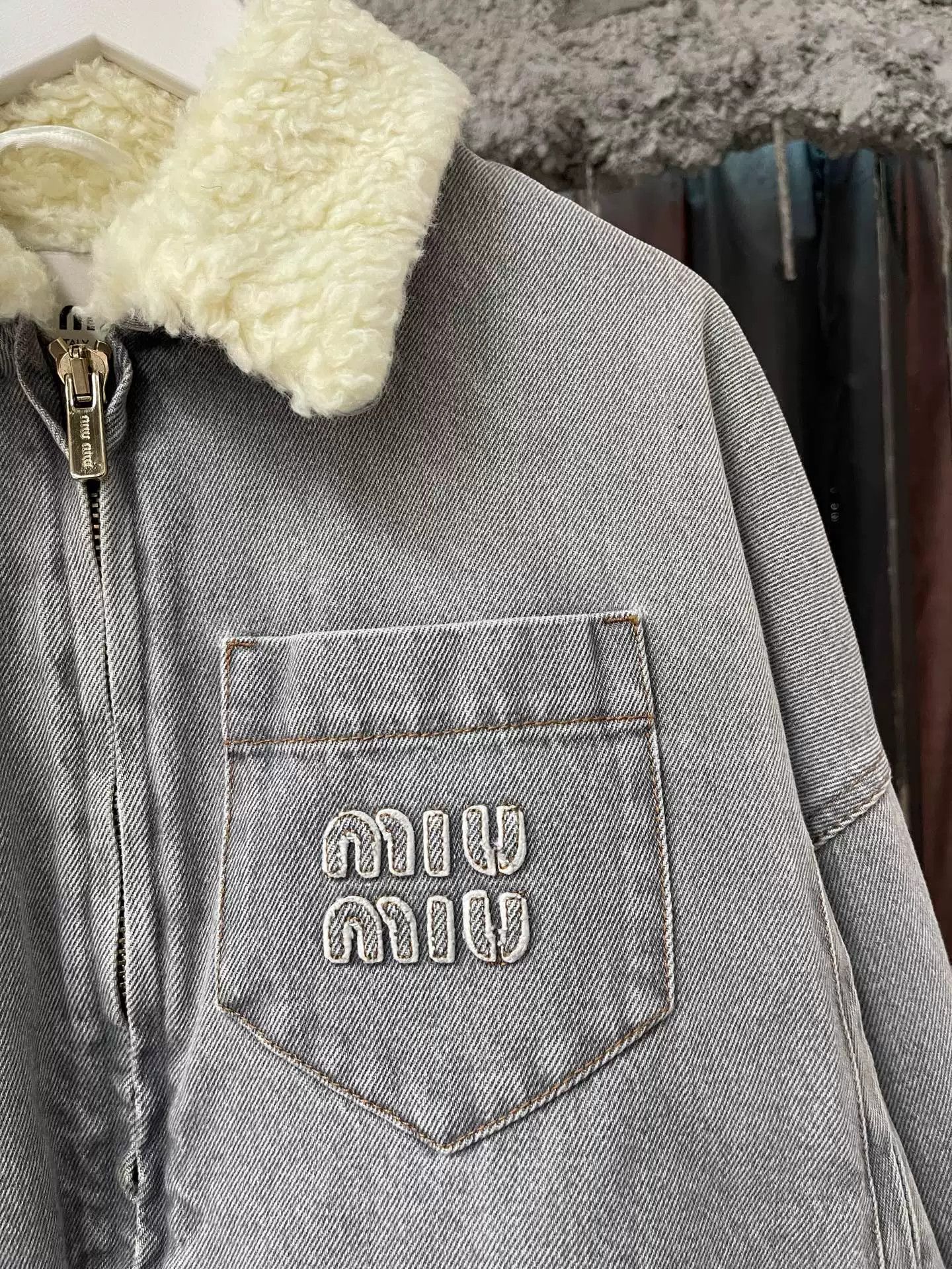 Miu Miu Miu Miu Shearling Lined Denim Jacket Size 38 Size XS / US 0-2 / IT 36-38 - 6 Thumbnail