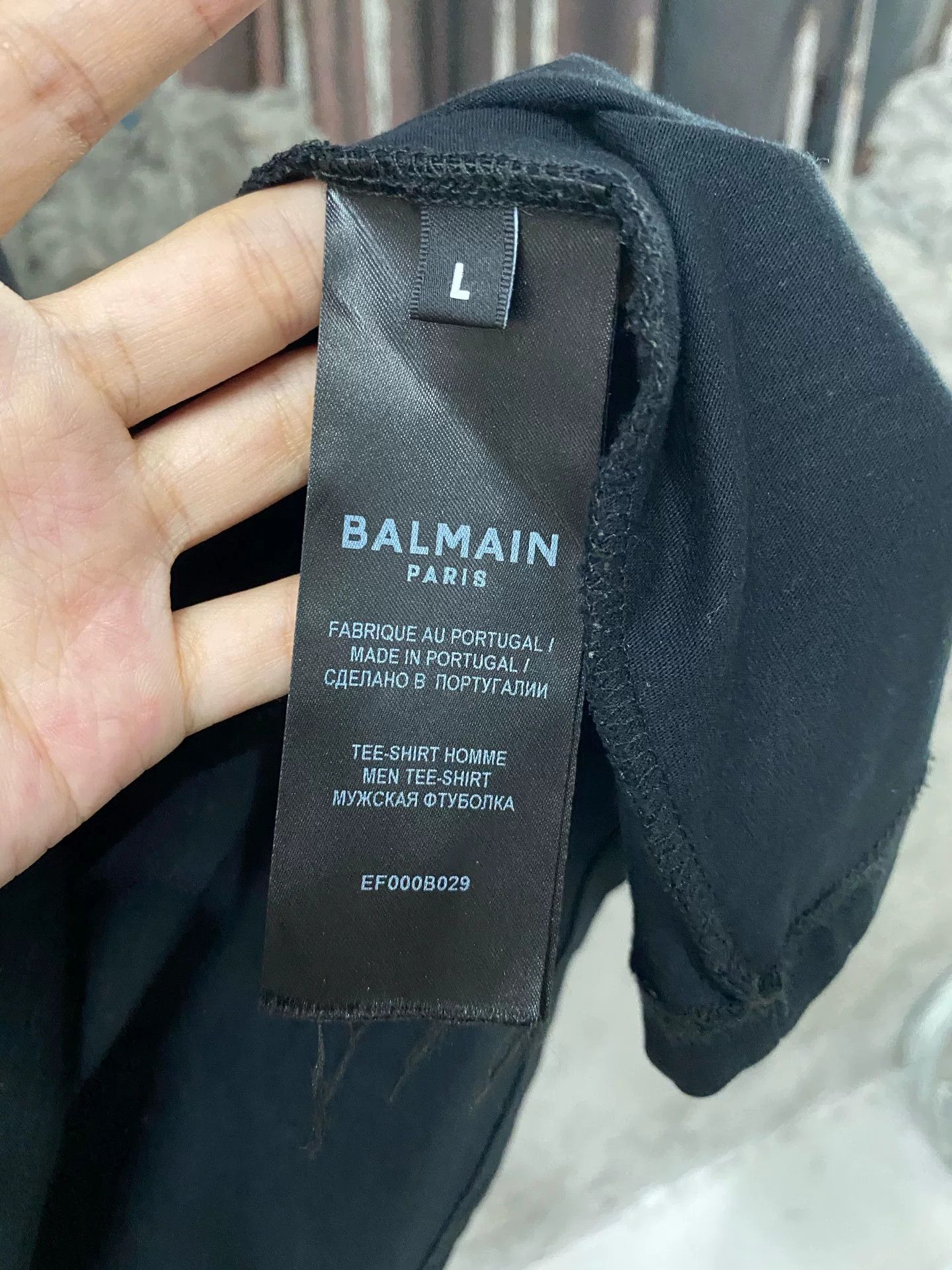 Balmain Balmain Logo Short Sleeve T-Shirt Size L Size US L / EU 52-54 / 3 - 6 Thumbnail