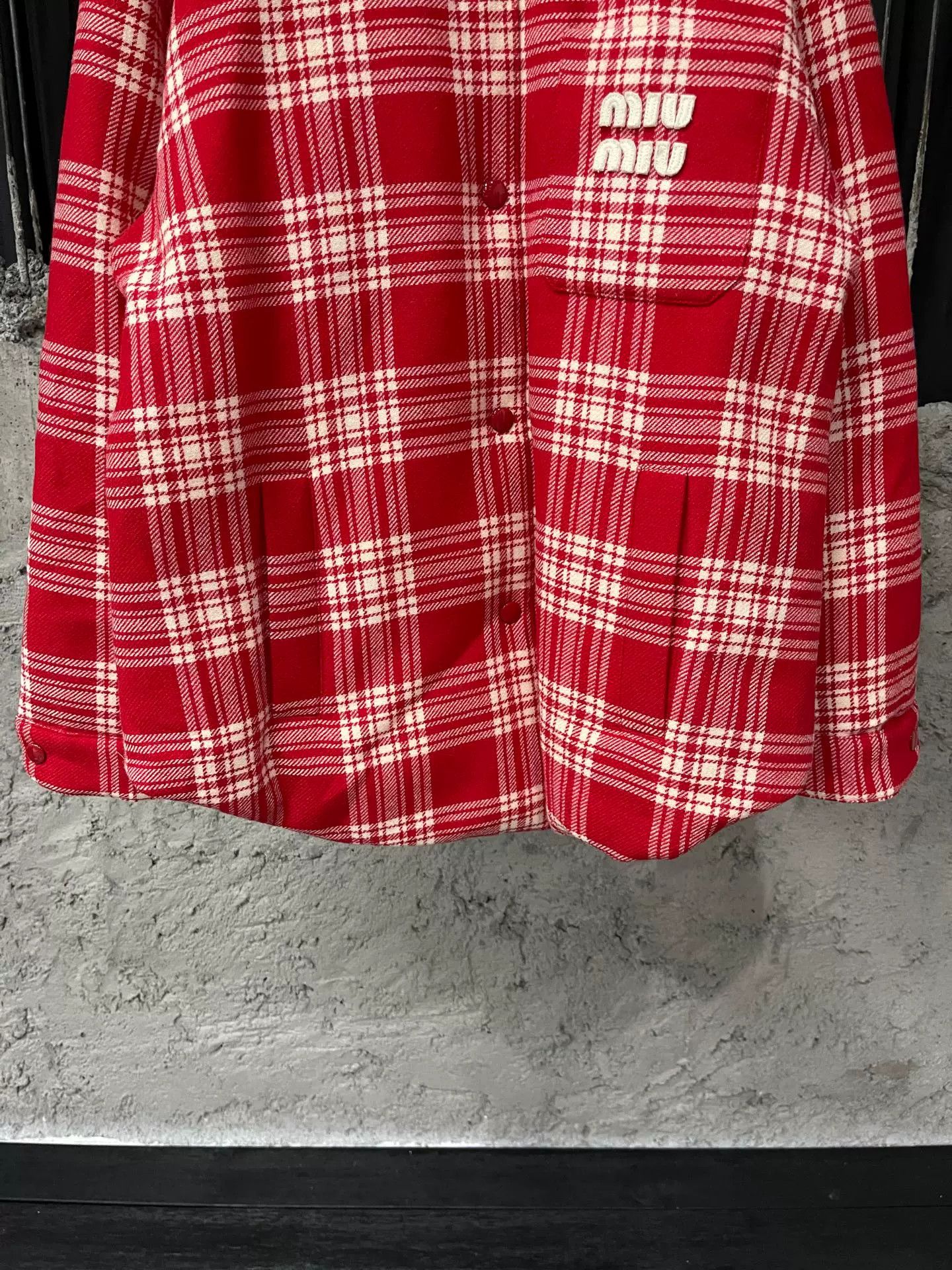 Miu Miu Miu Miu Red Plaid Padded Jacket Size 40 Size S / US 4 / IT 40 - 5 Thumbnail