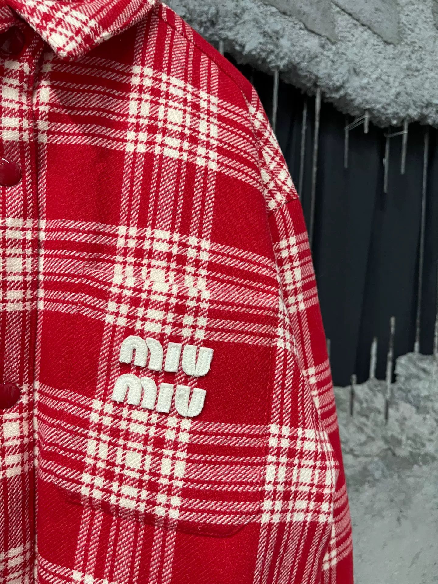 Miu Miu Miu Miu Red Plaid Padded Jacket Size 40 Size S / US 4 / IT 40 - 6 Thumbnail