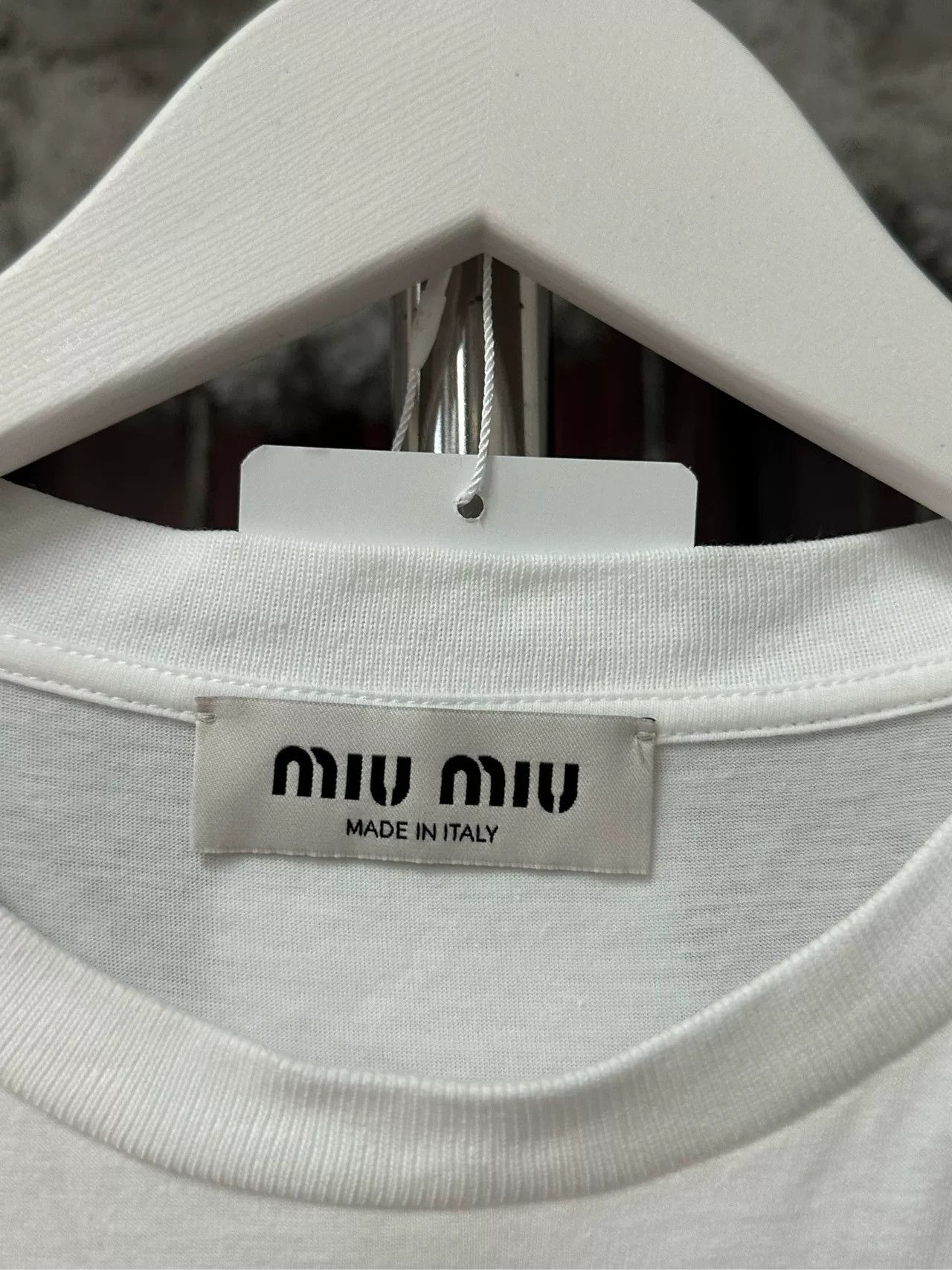 Miu Miu Miu Miu Logo Patch T-Shirt Size L Size L / US 10 / IT 46 - 8 Thumbnail