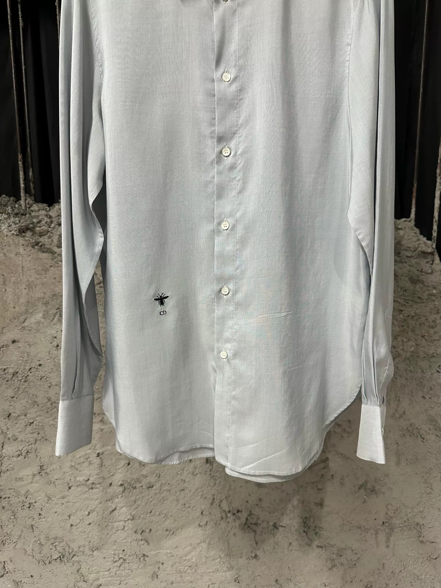 Dior Dior Bee Embroidery Silk Shirt Size 4 Size S / US 4 / IT 40 - 5 Thumbnail