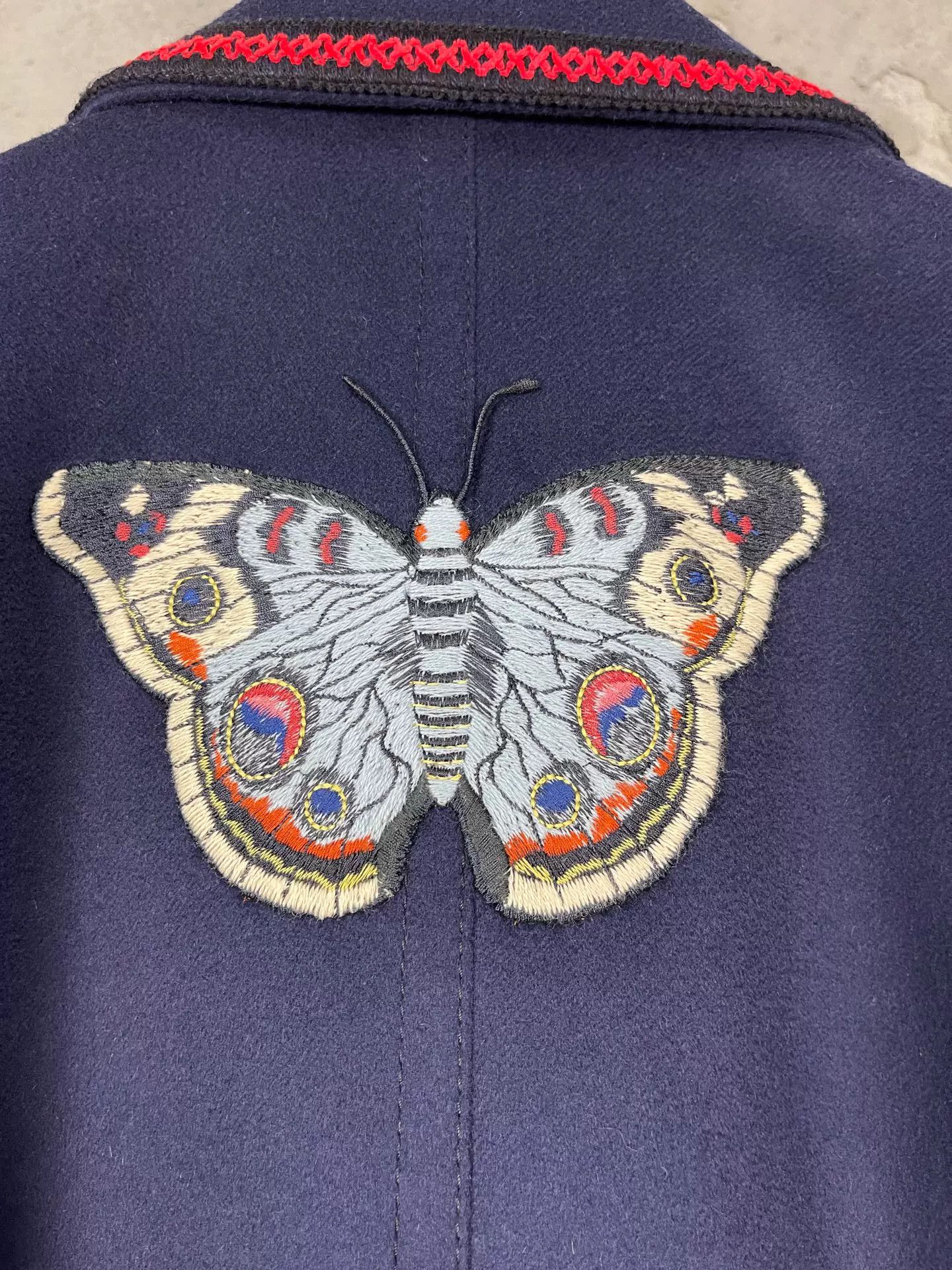 Gucci Gucci Butterfly Embroidered Wool Jacket Size 40 Size S / US 4 / IT 40 - 6 Thumbnail