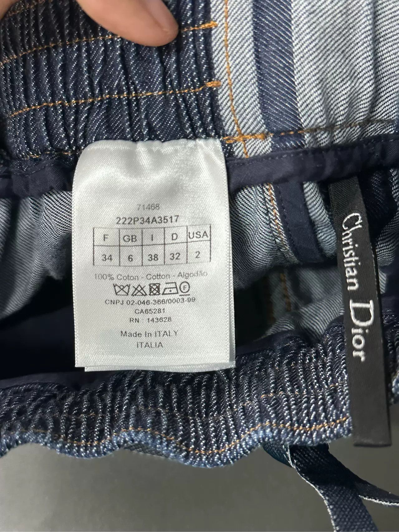 Dior Dior Logo Striped Denim Shorts Size FR 34 Size 25" / US 0 / IT 36 - 7 Thumbnail