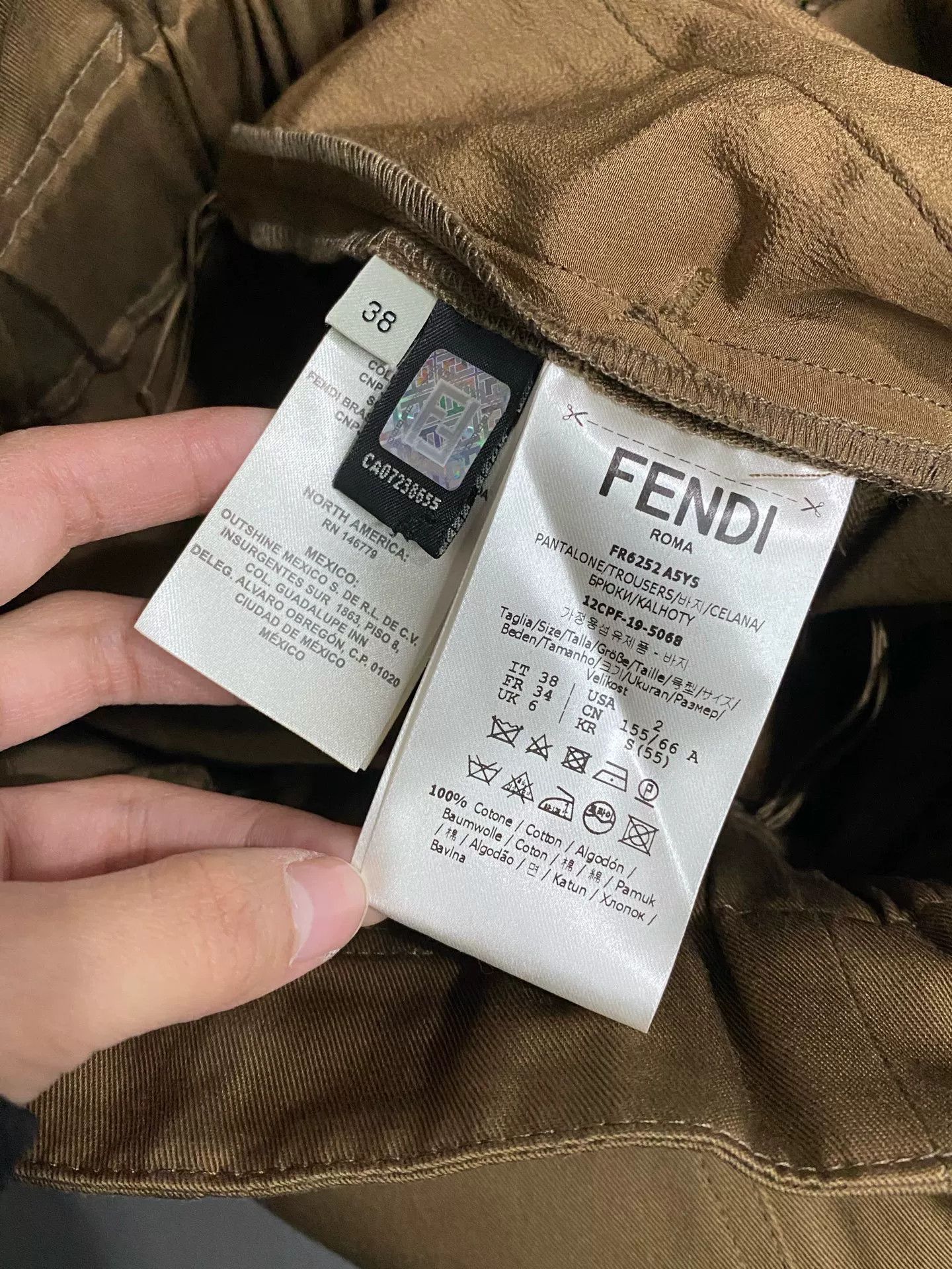 Fendi Fendi Cotton Pants Size 38 Size 26" / US 2 / IT 38 - 7 Thumbnail