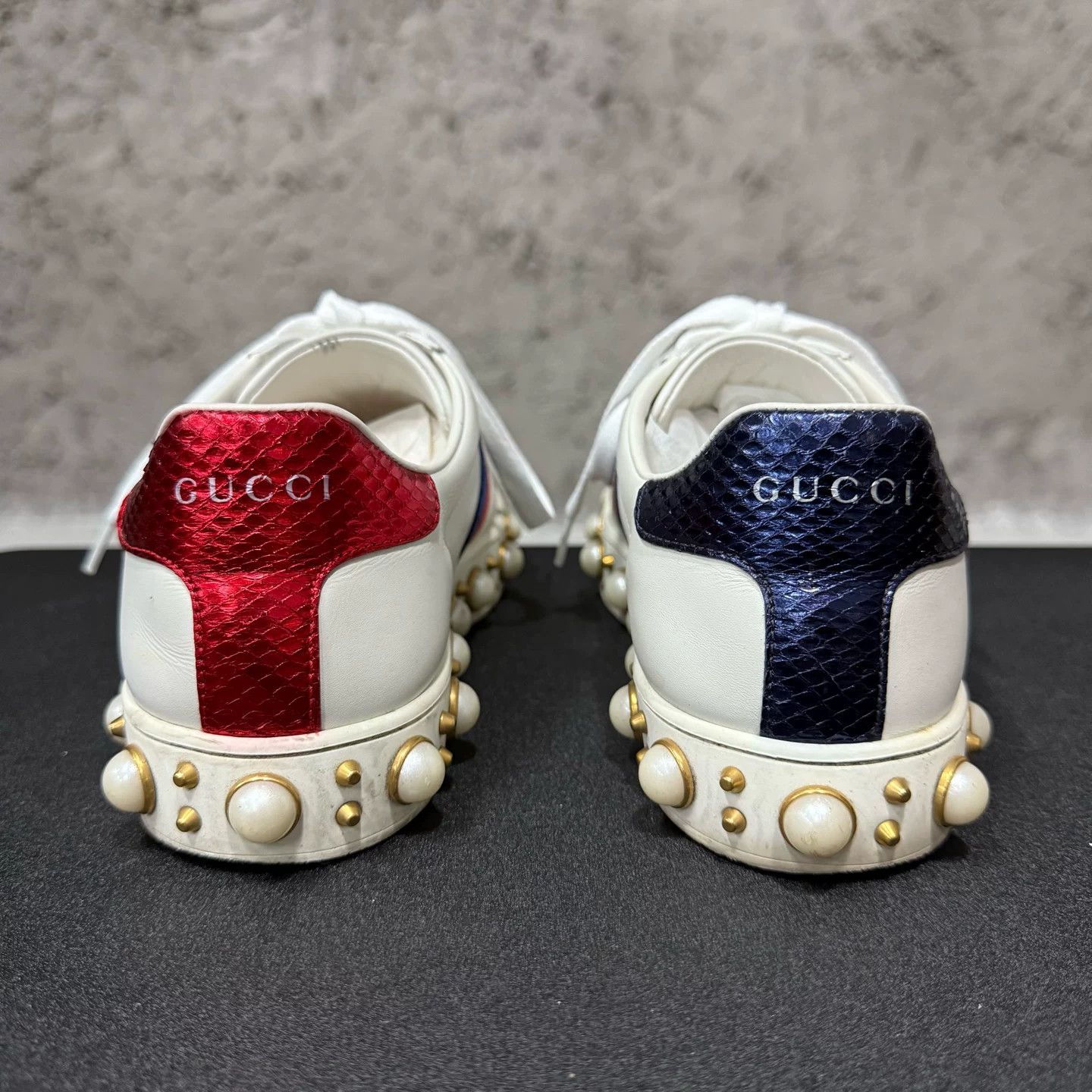 Gucci Gucci Pearl Studded Ace Sneakers Size 36 Size US 6 / IT 36 - 4 Thumbnail