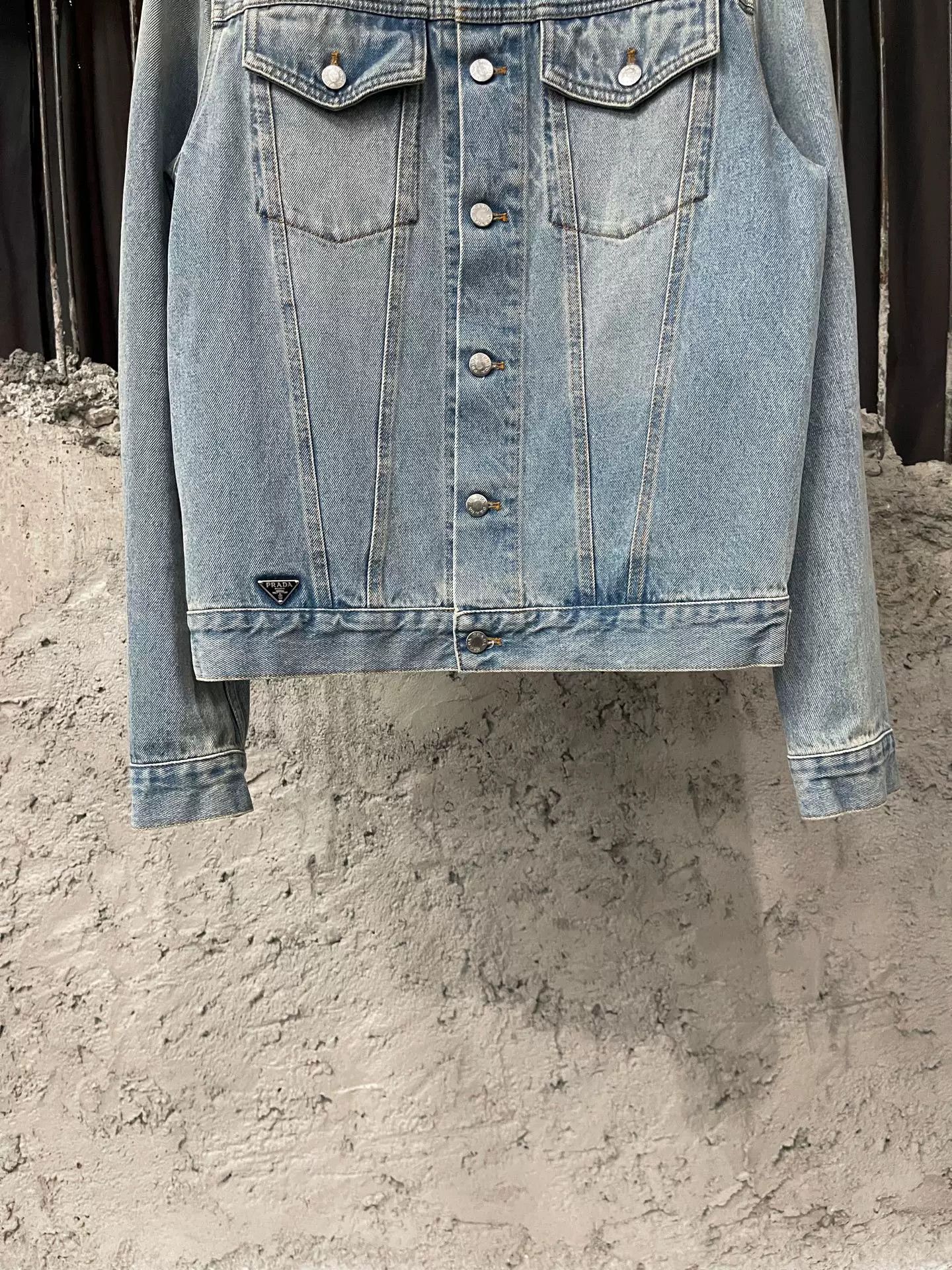 Prada Prada Triangle Logo Denim Jacket Size M Size US M / EU 48-50 / 2 - 5 Thumbnail