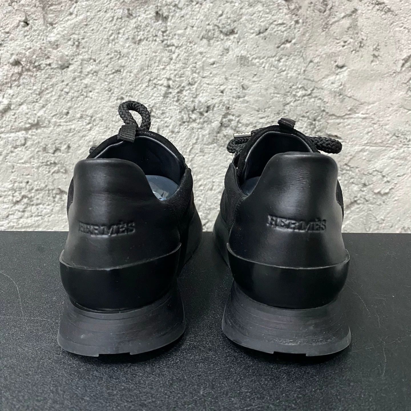 Hermes Hermes Black Suede Low-Top Sneakers Size 37.5 Size US 6.5 / IT 36.5 - 4 Thumbnail