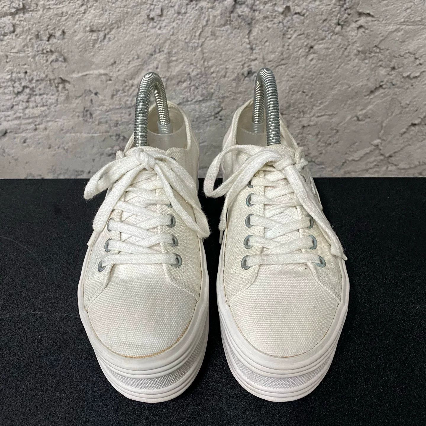 Celine Celine Canvas Platform Triomphe Sneakers Size 35 Size US 4 / IT 34 - 7 Thumbnail
