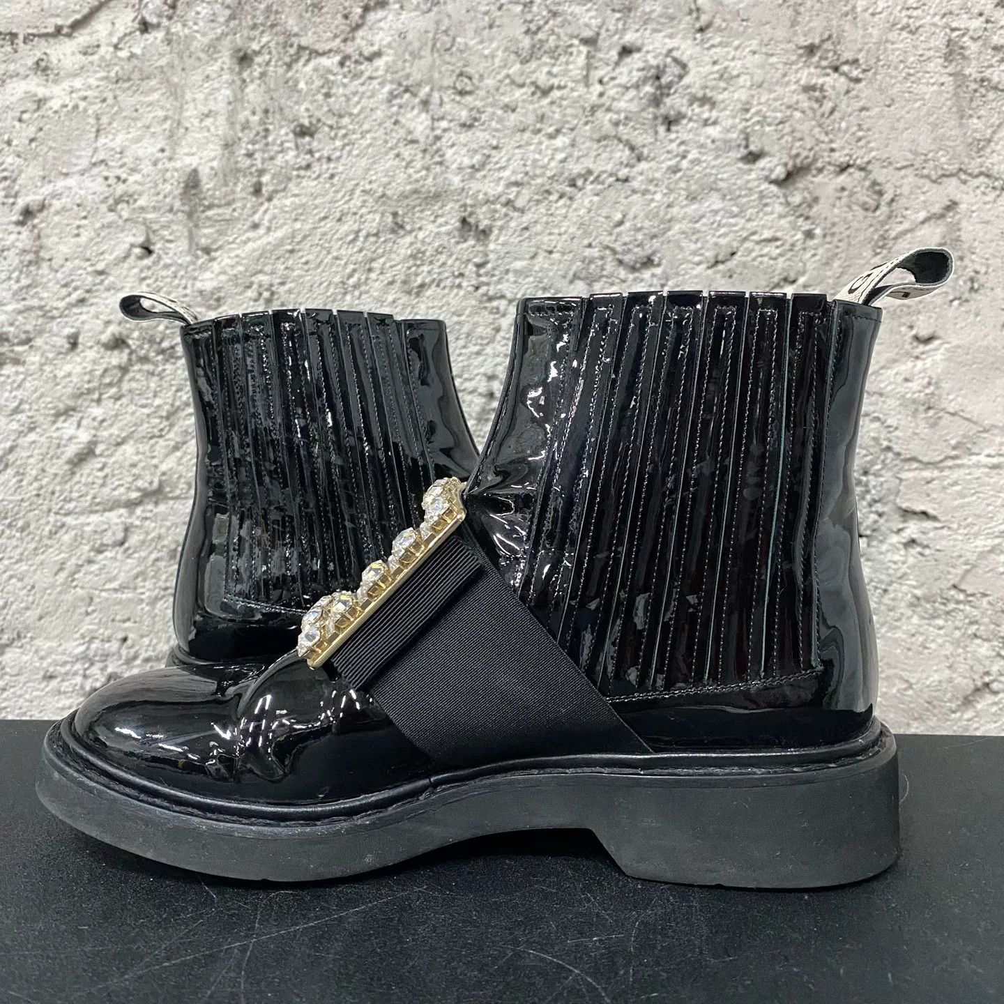 Roger Vivier Roger Vivier Crystal Buckle Patent Boots Size 36 Size US 6 / IT 36 - 6 Thumbnail