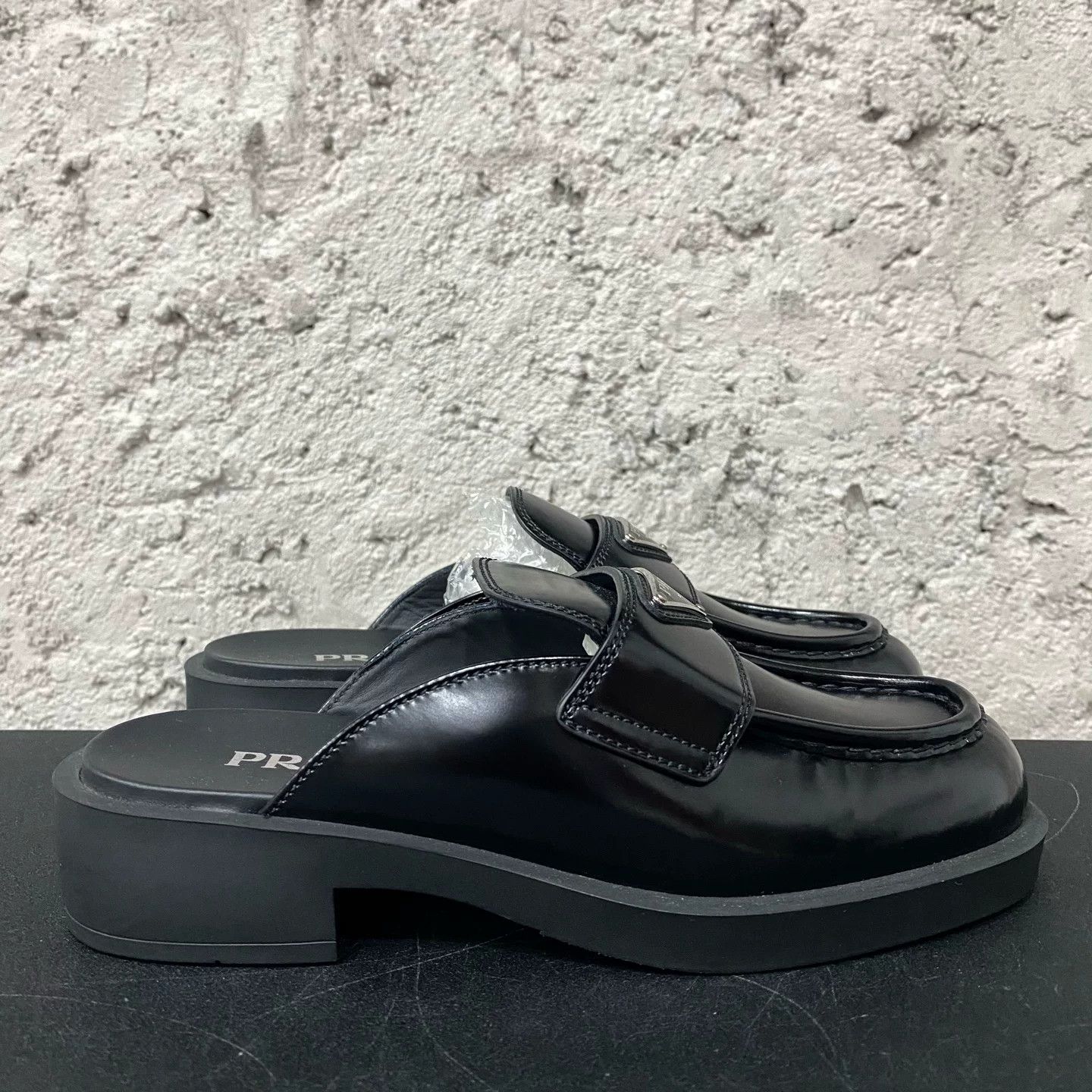 Prada Prada Triangle Logo Loafer Mules Size 37 Size US 7 / IT 37 - 2 Thumbnail