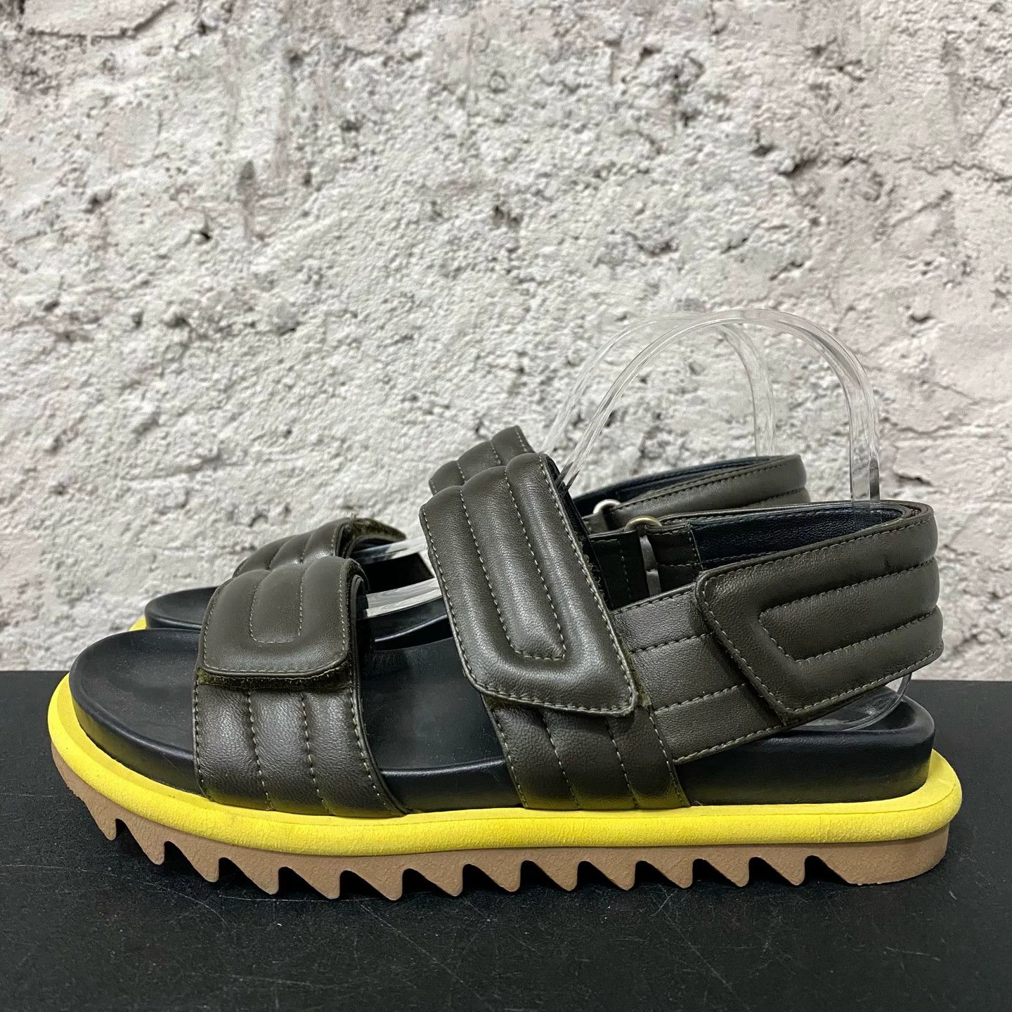 Dries Van Noten Dries Van Noten Olive Padded Sandals Size 39 Size US 9 / IT 39 - 3 Thumbnail