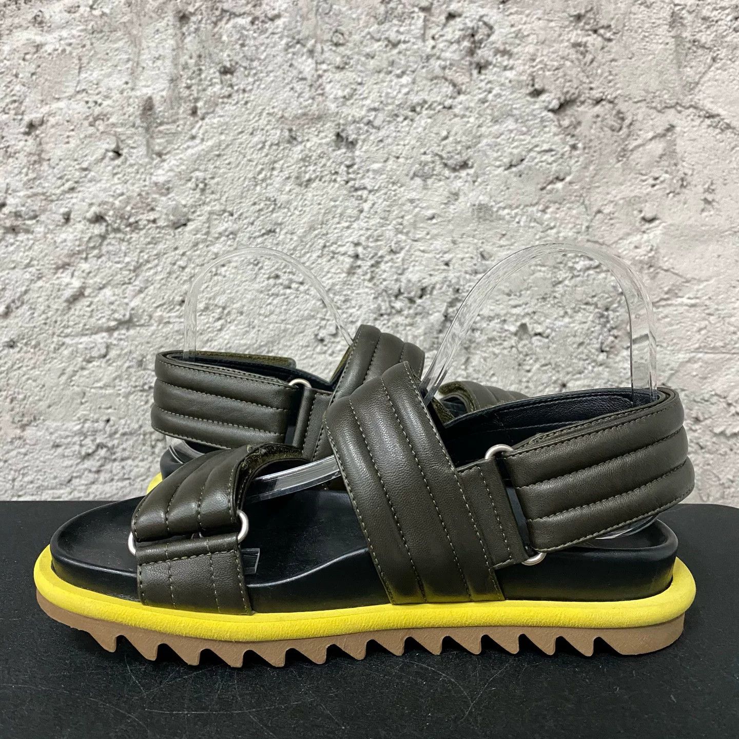 Dries Van Noten Dries Van Noten Olive Padded Sandals Size 39 Size US 9 / IT 39 - 6 Thumbnail