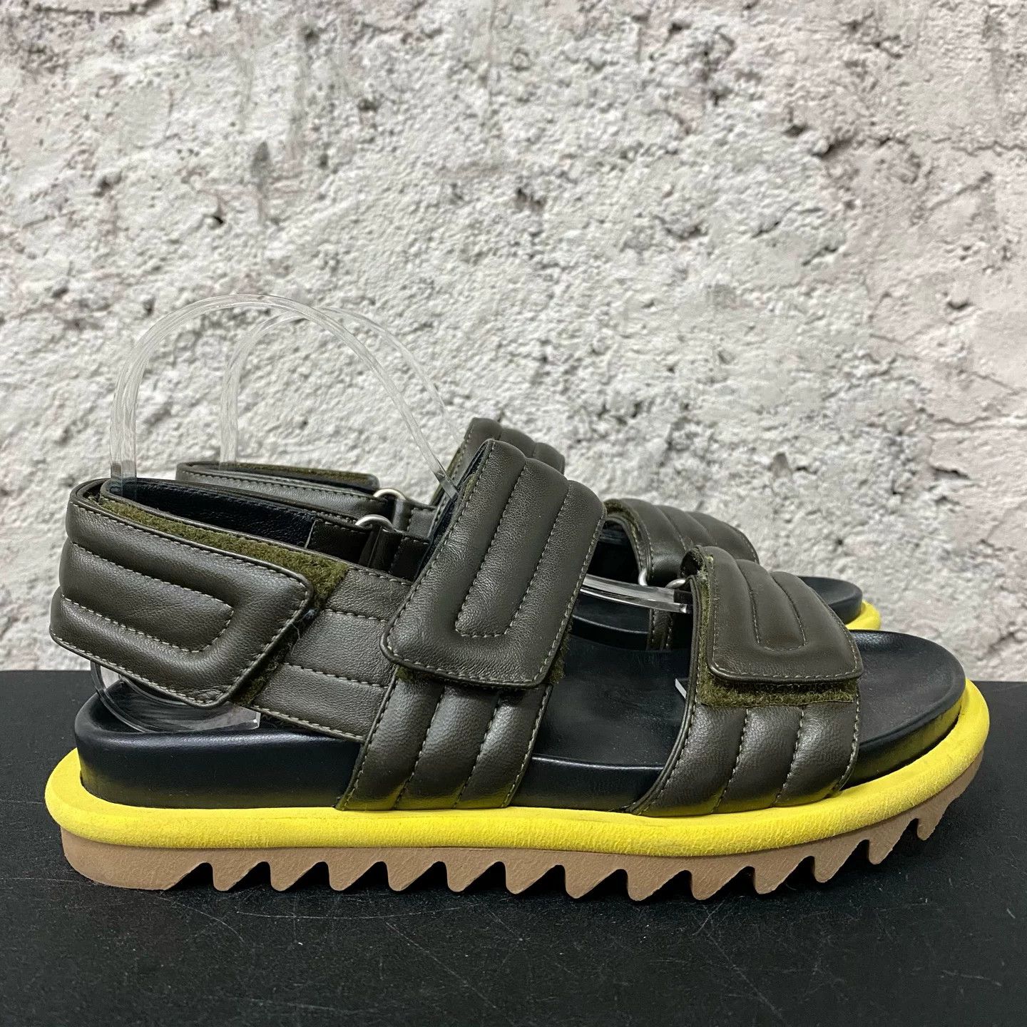 Dries Van Noten Dries Van Noten Olive Padded Sandals Size 39 Size US 9 / IT 39 - 2 Thumbnail