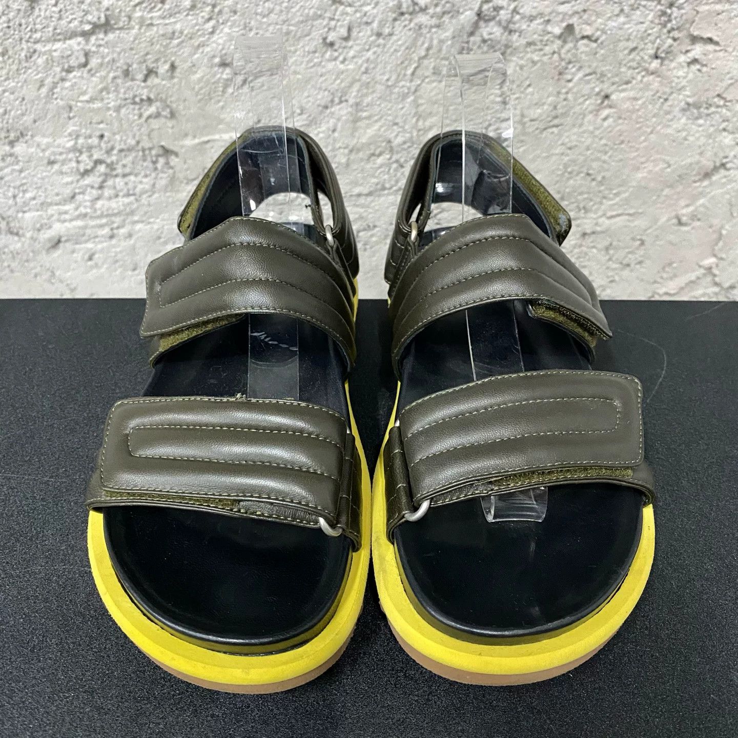 Dries Van Noten Dries Van Noten Olive Padded Sandals Size 39 Size US 9 / IT 39 - 7 Thumbnail