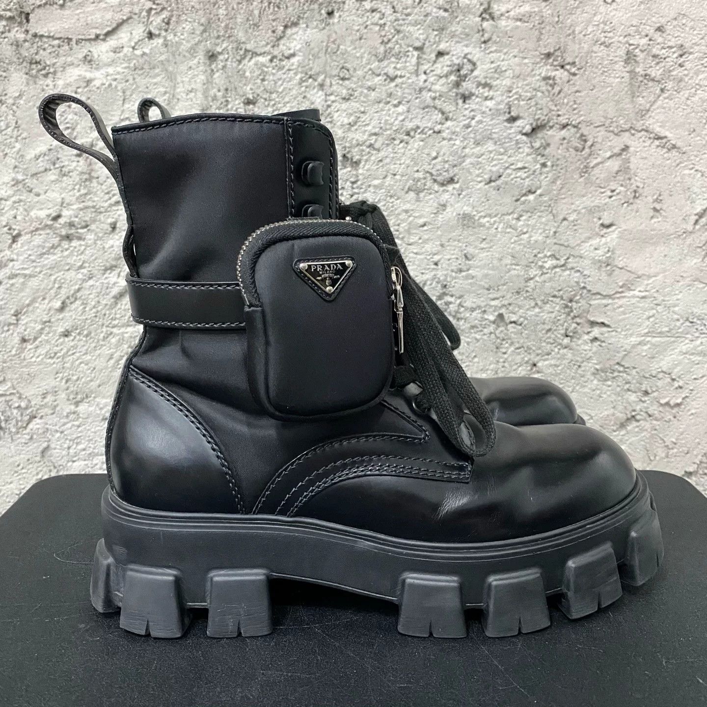 Prada Prada Monolith Pouch Combat Boots Size 8 Size US 8 / EU 41 - 2 Thumbnail