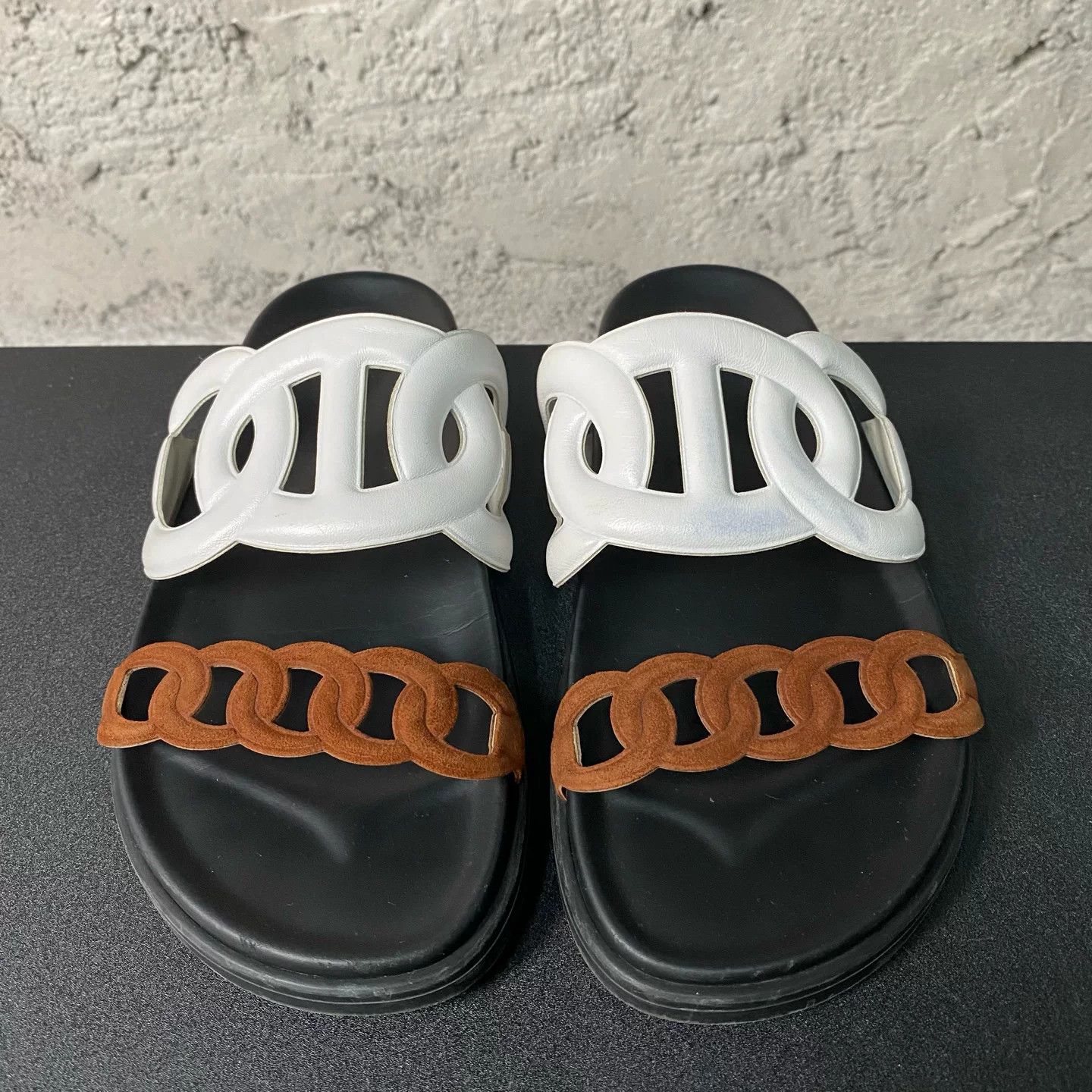 Hermes Hermes Multi-Color Slide Sandals Size 38 Size US 8 / IT 38 - 7 Thumbnail
