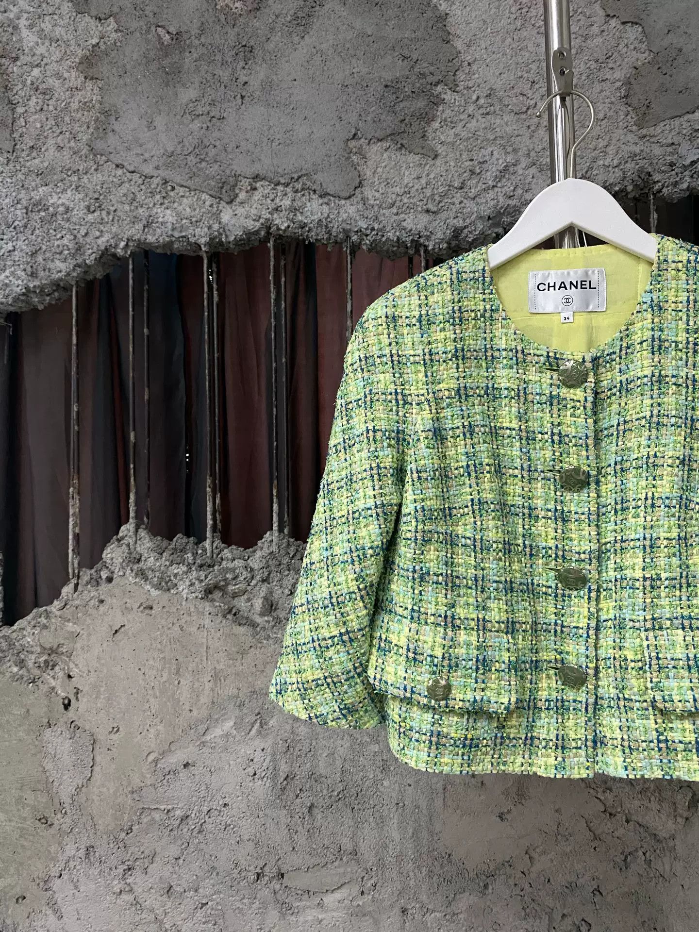 Chanel Chanel Green Tweed Jacket Size 34 Size XS / US 0-2 / IT 36-38 - 4 Thumbnail