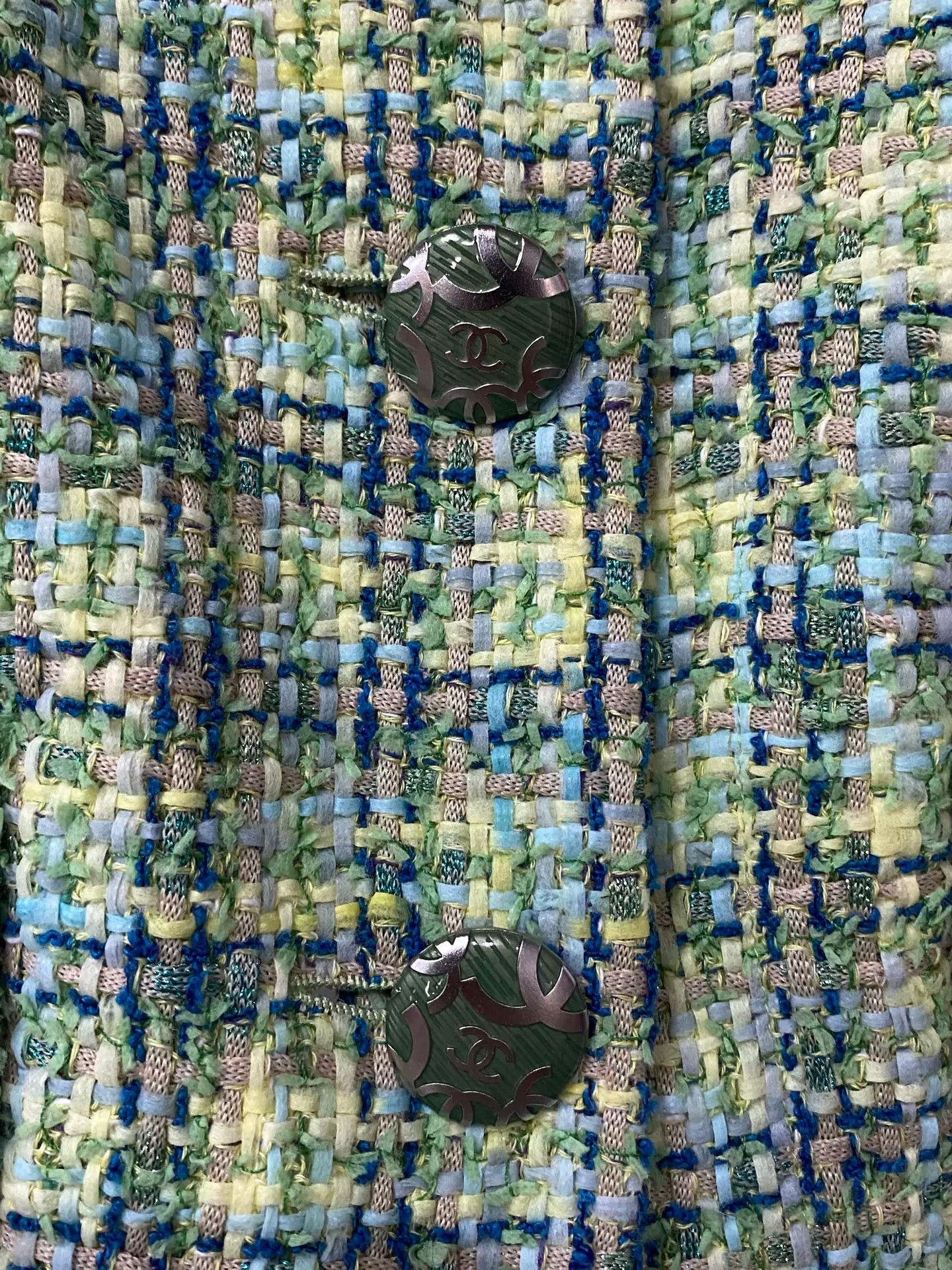 Chanel Chanel Green Tweed Jacket Size 34 Size XS / US 0-2 / IT 36-38 - 6 Thumbnail