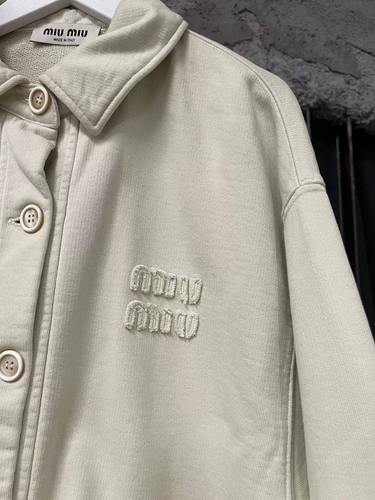 Miu Miu Miu Miu Logo Button-Up Jacket Beige Size S Size S / US 4 / IT 40 - 6 Thumbnail