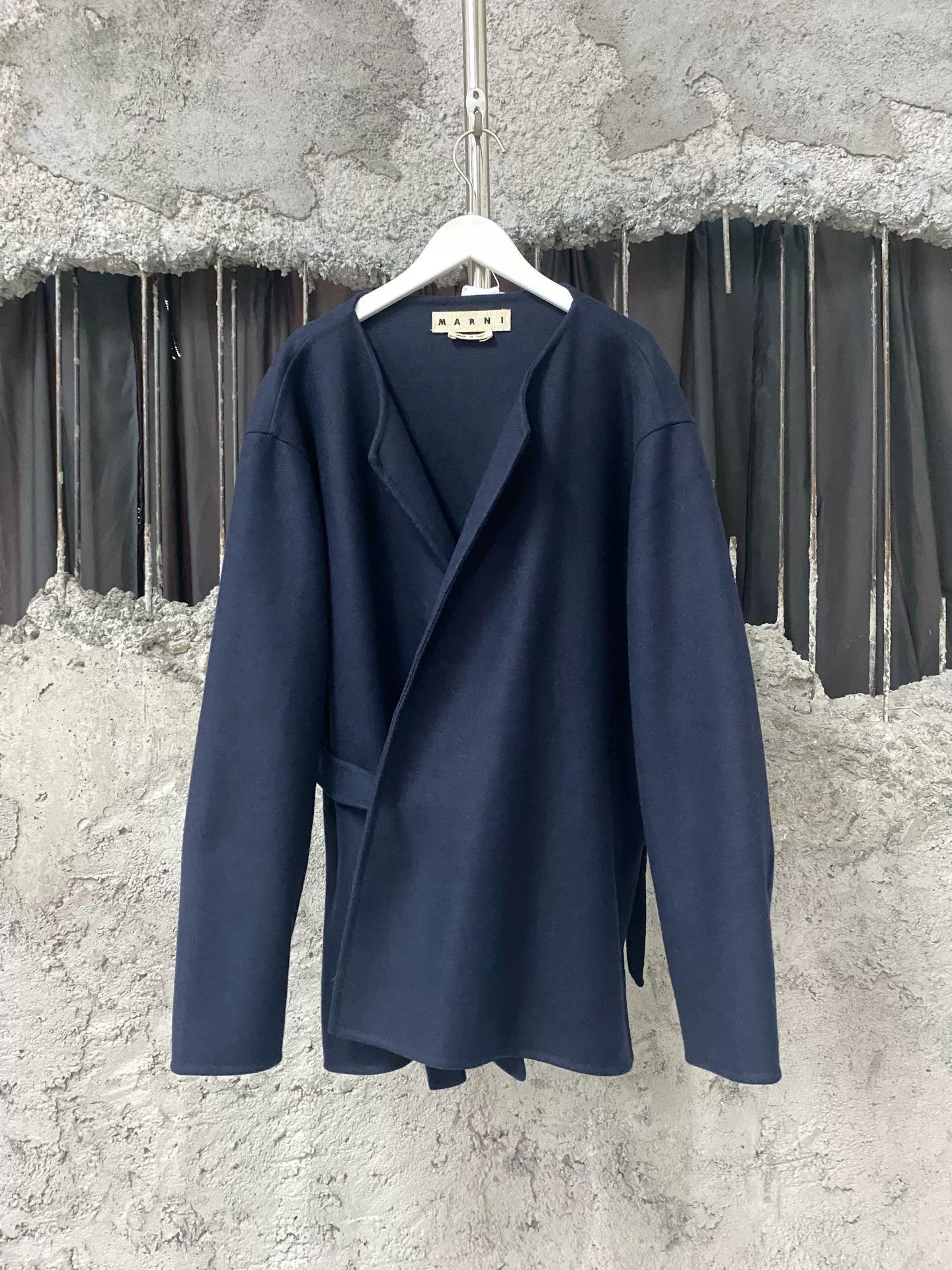 Marni Marni Wool Jacket Navy Size M Size US M / EU 48-50 / 2 - 2 Thumbnail