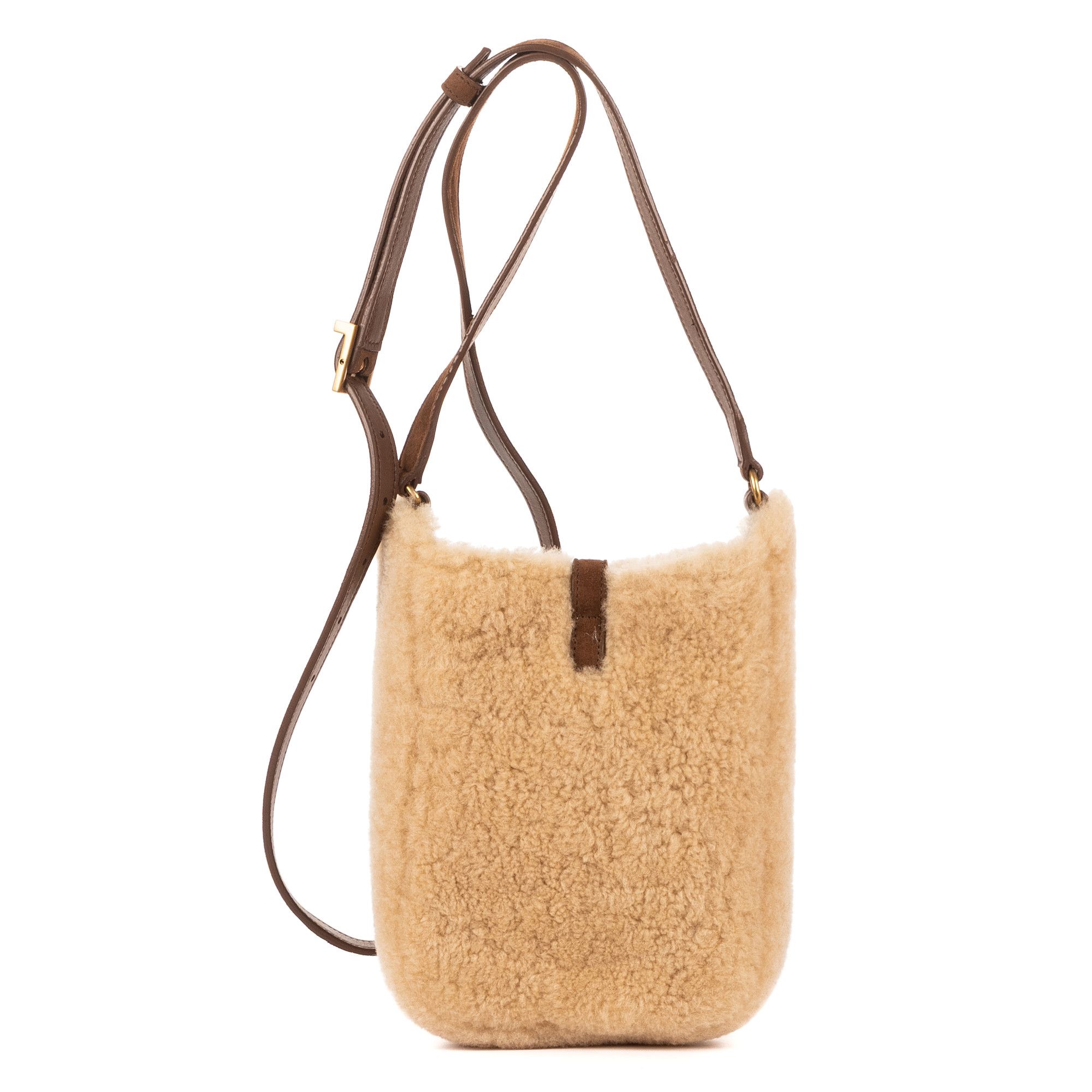 Yves Saint Laurent 5 à 7 Shearling Bucket Mini Size ONE SIZE - 4 Thumbnail