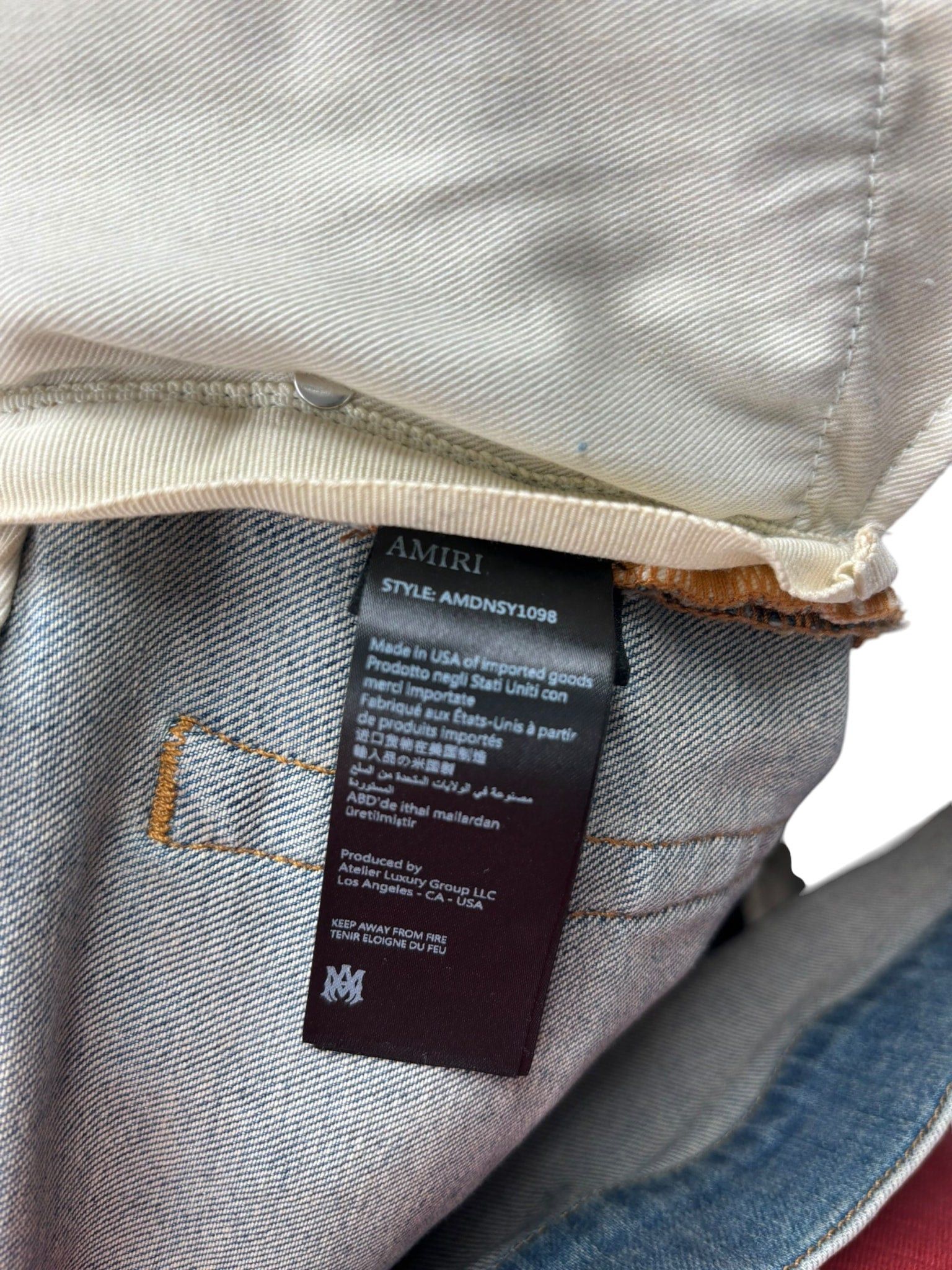 Amiri Distressed Jeans Chenille Green Patch Size US 28 / EU 44 - 7 Thumbnail