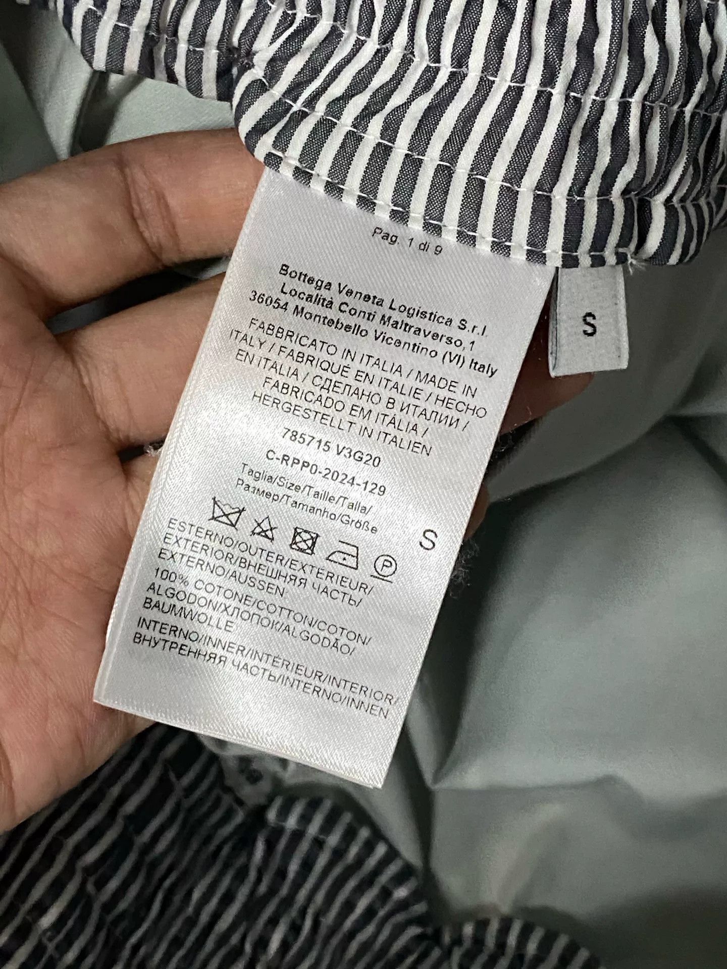 Bottega Veneta Bottega Veneta Striped Waist Cotton Shorts Size S Size US 30 / EU 46 - 8 Thumbnail