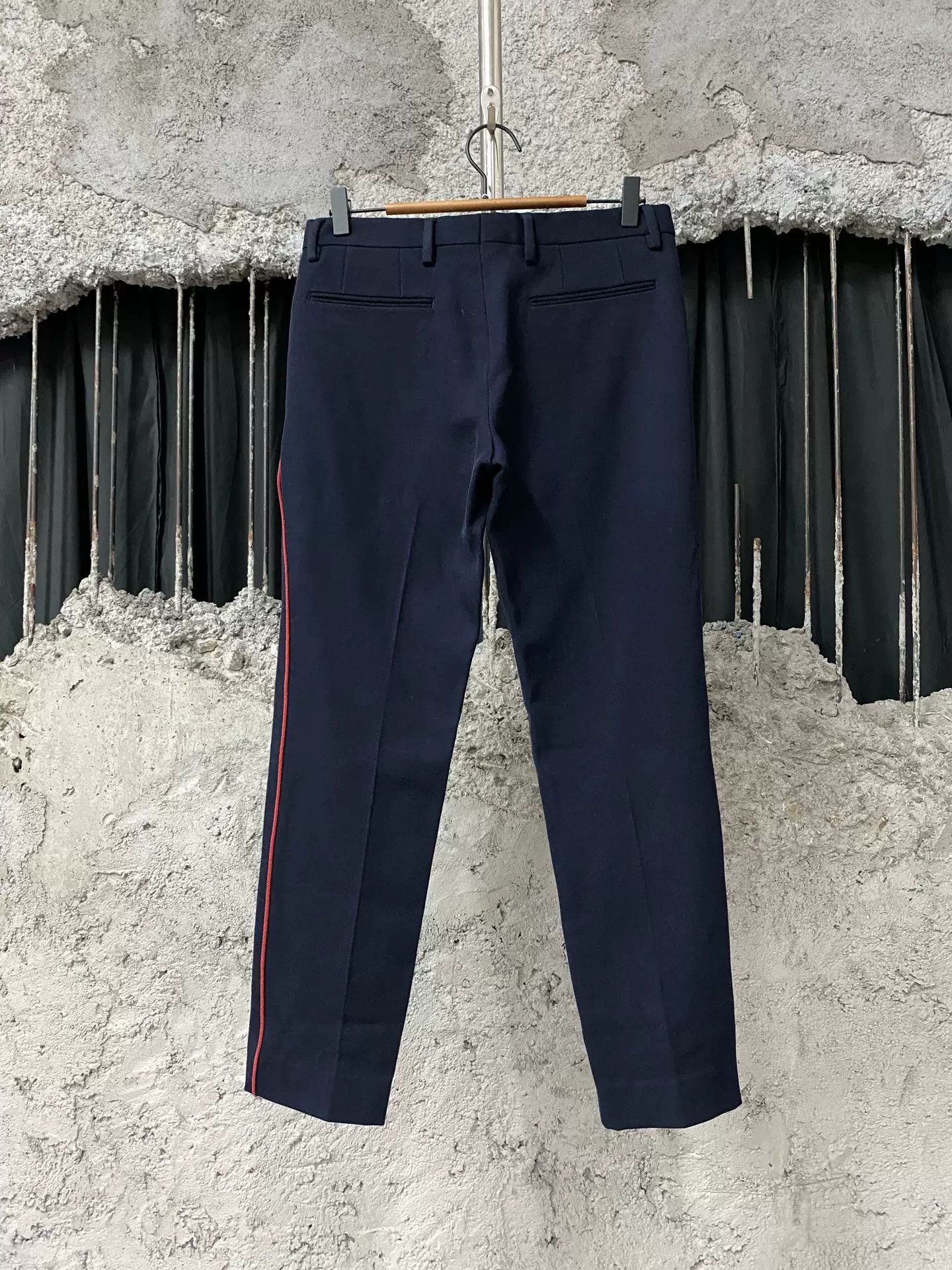 Dries Van Noten Dries Van Noten Red Stripe Wool Trousers Size 28 Size US 28 / EU 44 - 3 Thumbnail