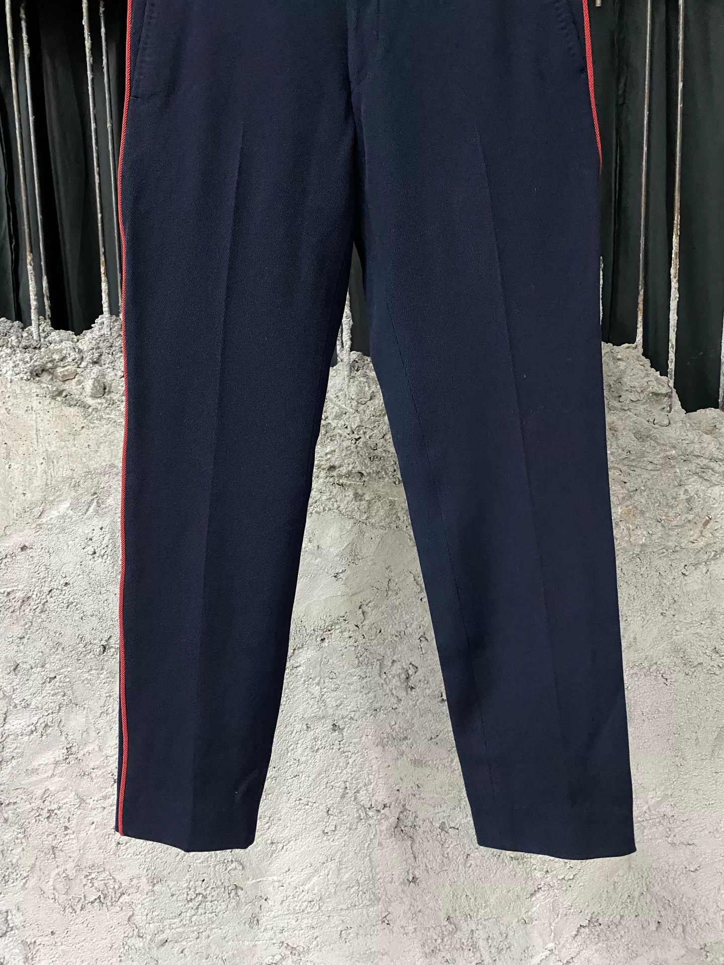 Dries Van Noten Dries Van Noten Red Stripe Wool Trousers Size 28 Size US 28 / EU 44 - 5 Thumbnail