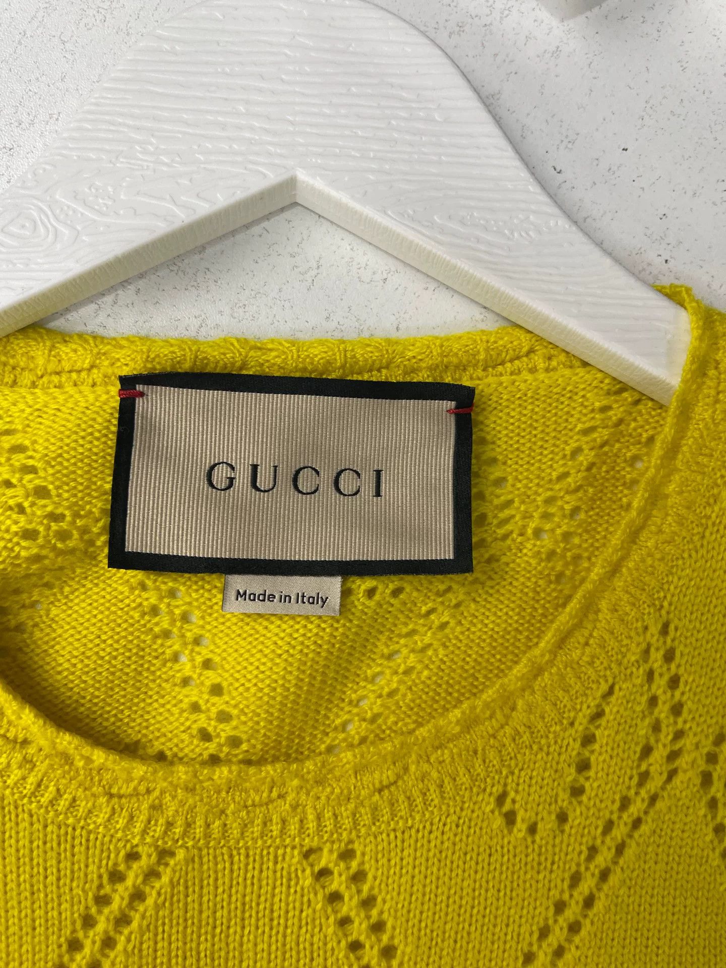Gucci Gucci Yellow GG Logo Knit Sweater Size XS Size XS / US 0-2 / IT 36-38 - 7 Thumbnail