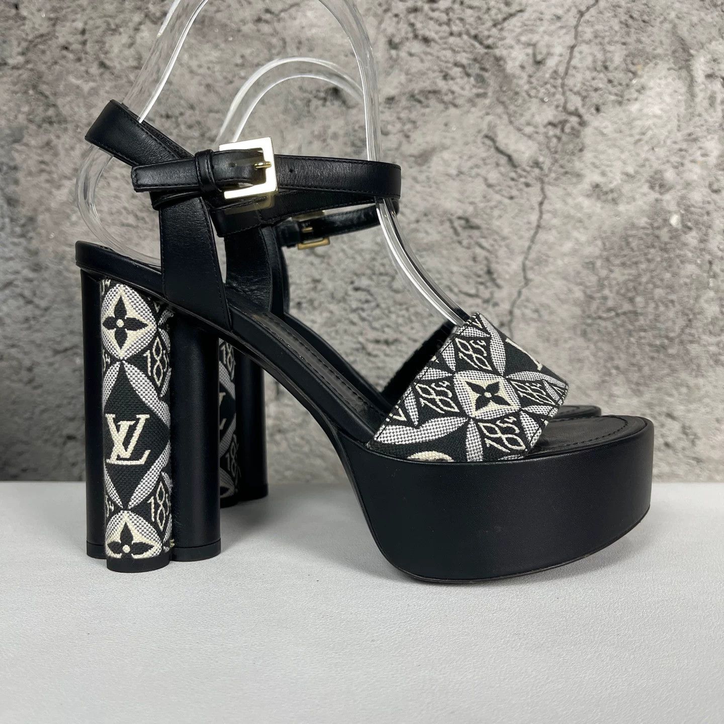 Louis Vuitton Louis Vuitton 1854 Jacquard Platform Heels Size 37 Size US 7 / IT 37 - 3 Thumbnail