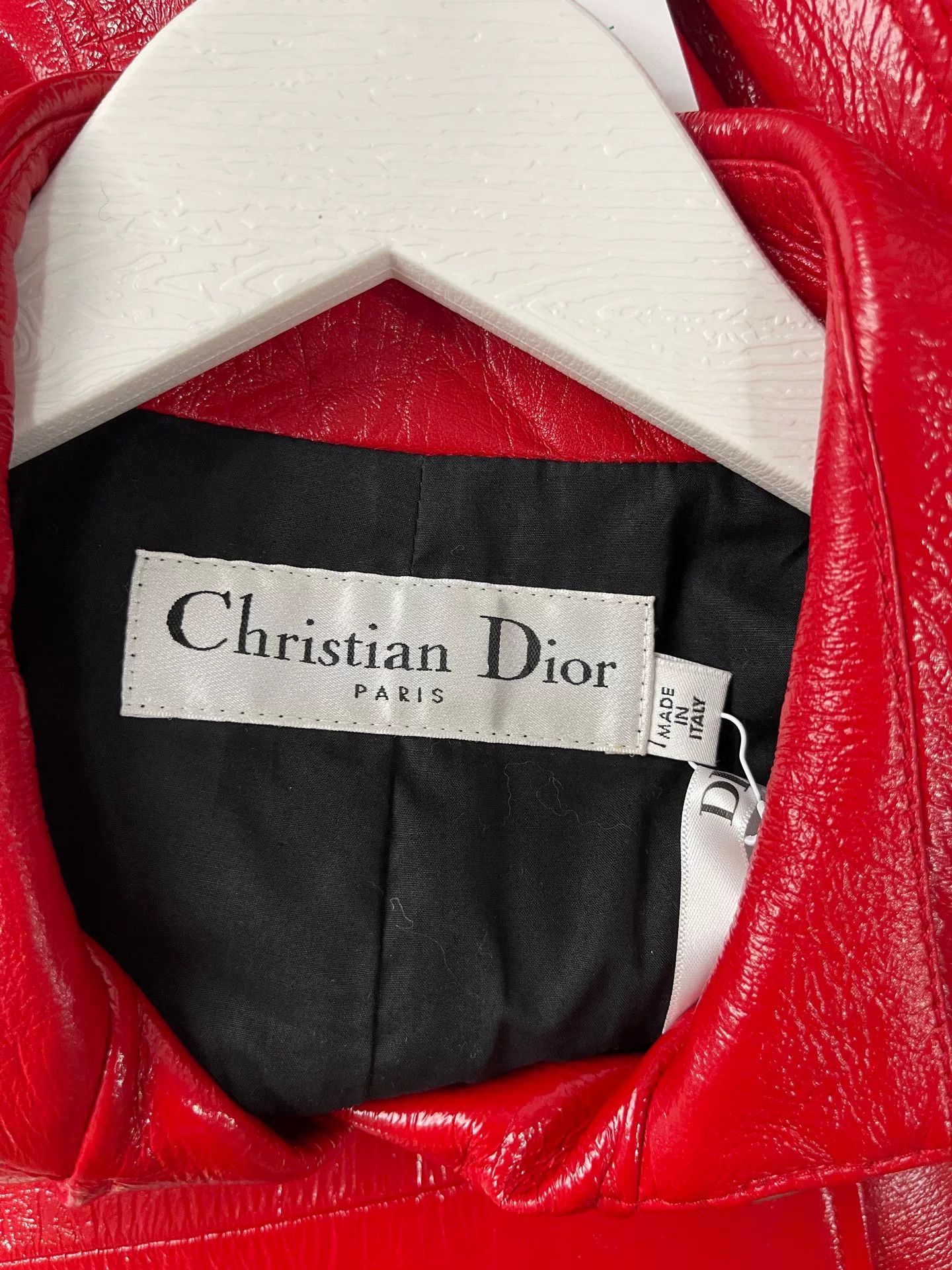 Dior Dior Red Leather Bee Embroidered Coat Size 34 Size XS / US 0-2 / IT 36-38 - 6 Thumbnail