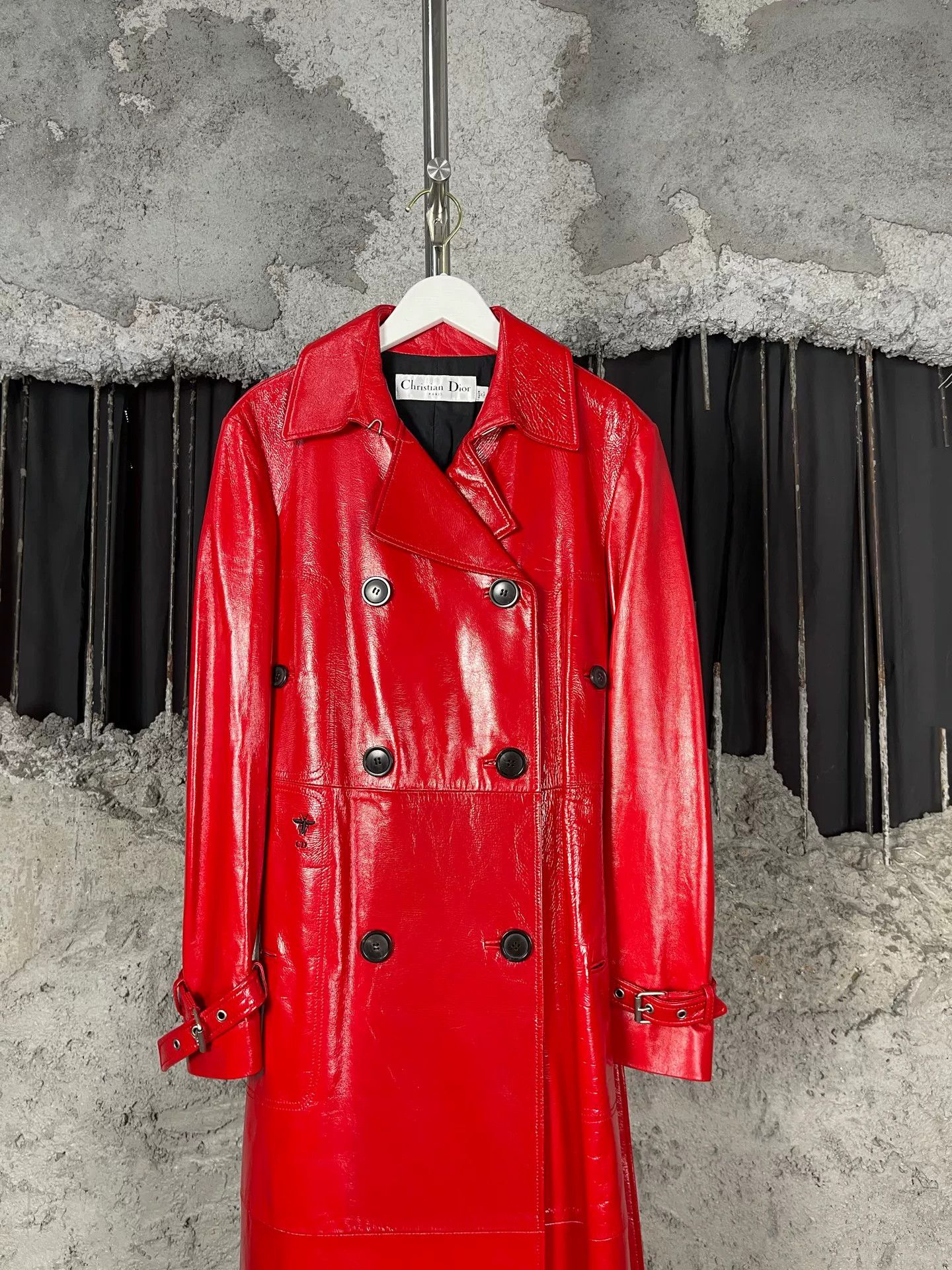 Dior Dior Red Leather Bee Embroidered Coat Size 34 Size XS / US 0-2 / IT 36-38 - 4 Thumbnail
