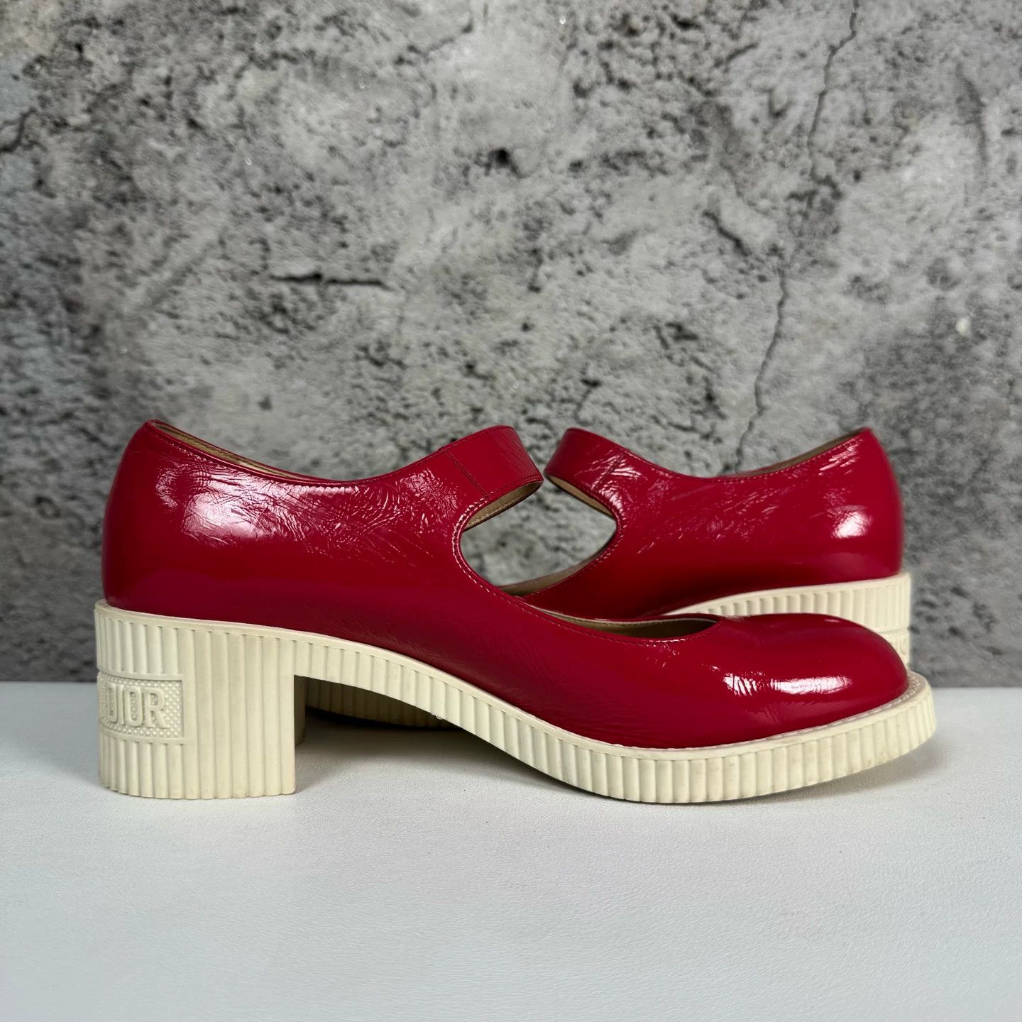 Dior Dior Red Patent Mary Jane Heels Size 36.5 Size US 6.5 / IT 36.5 - 6 Thumbnail
