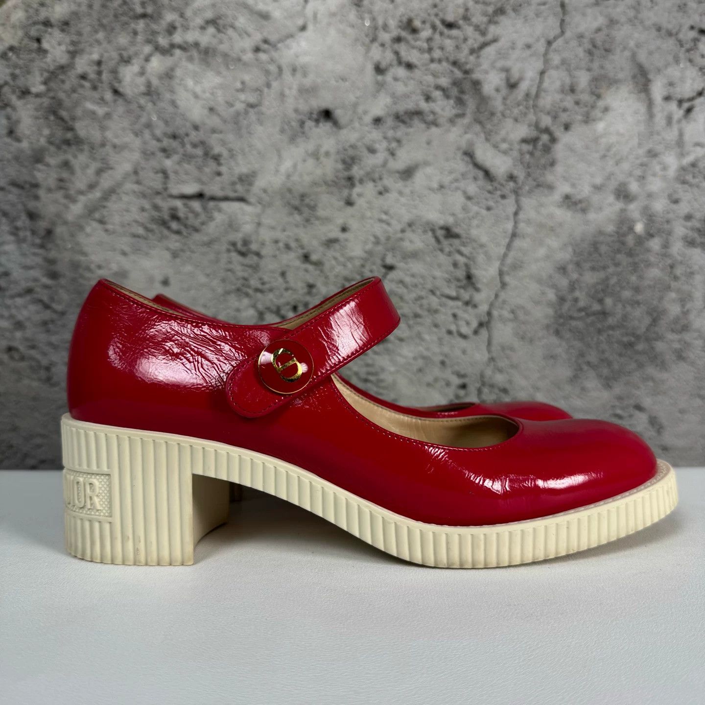 Dior Dior Red Patent Mary Jane Heels Size 36.5 Size US 6.5 / IT 36.5 - 3 Thumbnail