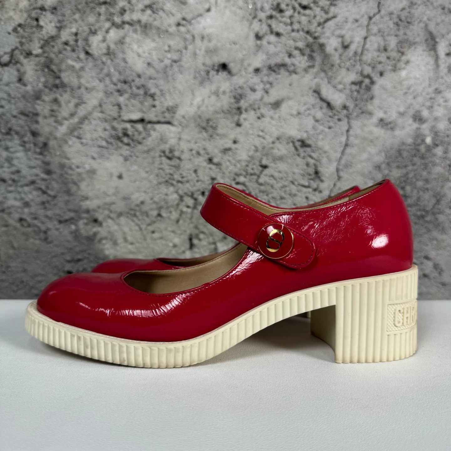 Dior Dior Red Patent Mary Jane Heels Size 36.5 Size US 6.5 / IT 36.5 - 4 Thumbnail