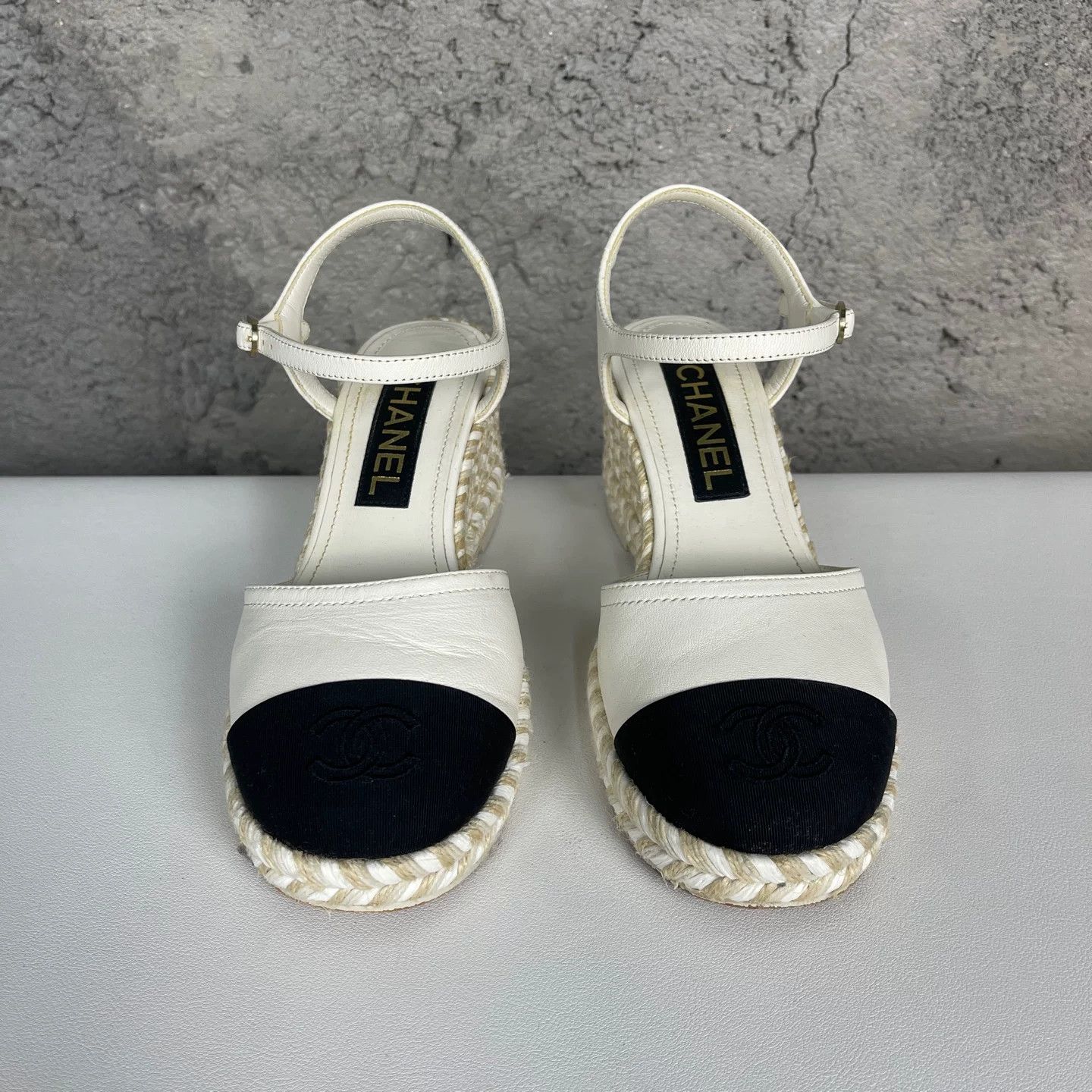 Chanel Chanel Two-Tone Espadrille Wedges Size 36 Size US 5 / IT 35 - 8 Thumbnail