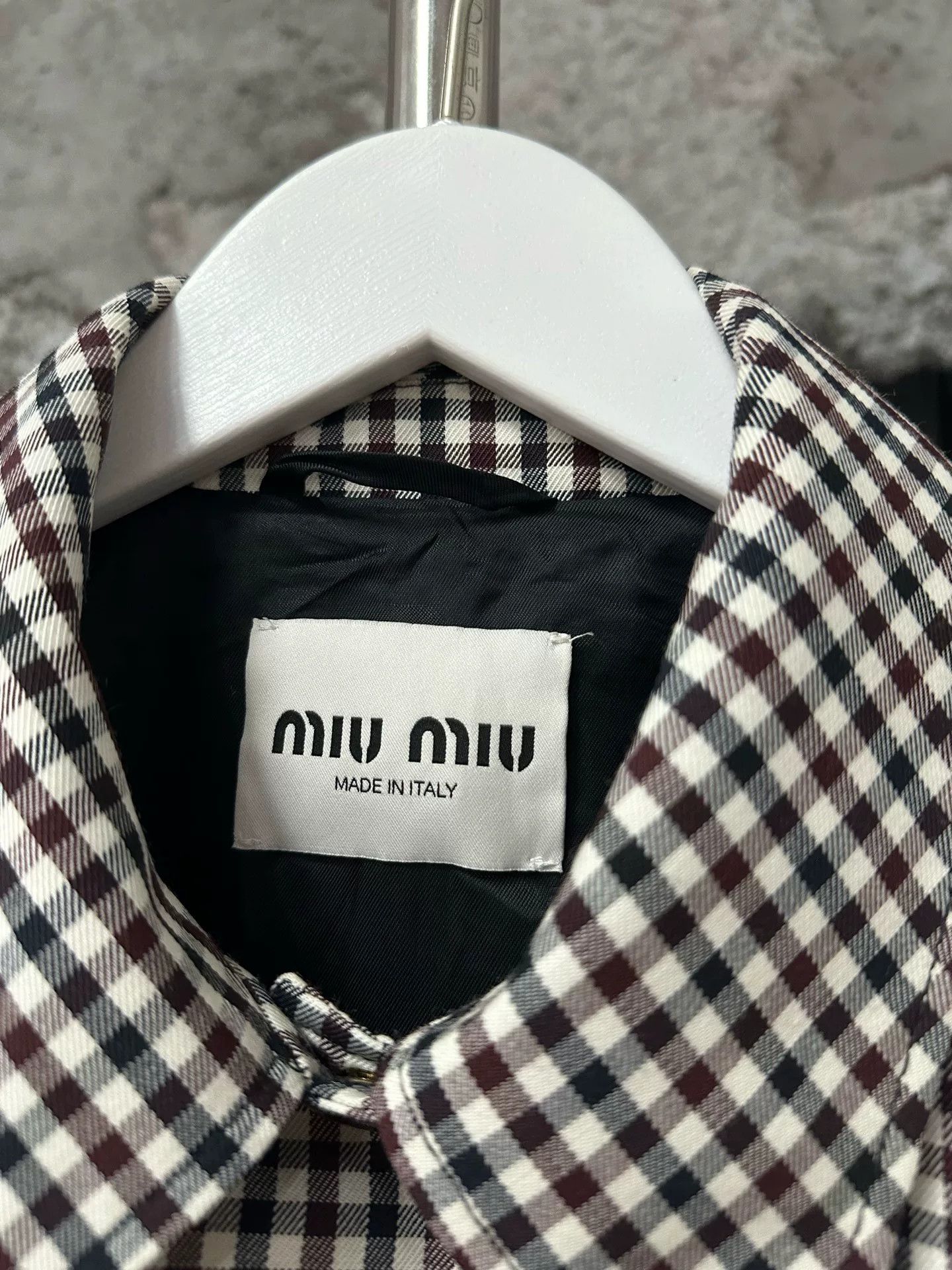 Miu Miu Miu Miu Check Logo Jacket Size 38 Size XS / US 0-2 / IT 36-38 - 7 Thumbnail