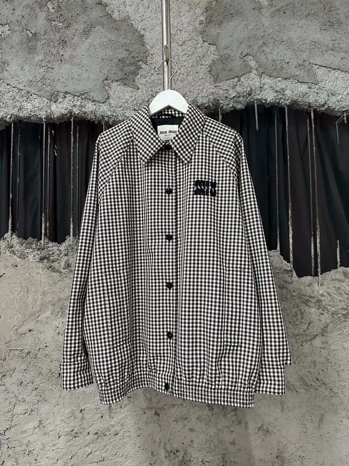 Miu Miu Miu Miu Check Logo Jacket Size 38 Size XS / US 0-2 / IT 36-38 - 2 Thumbnail