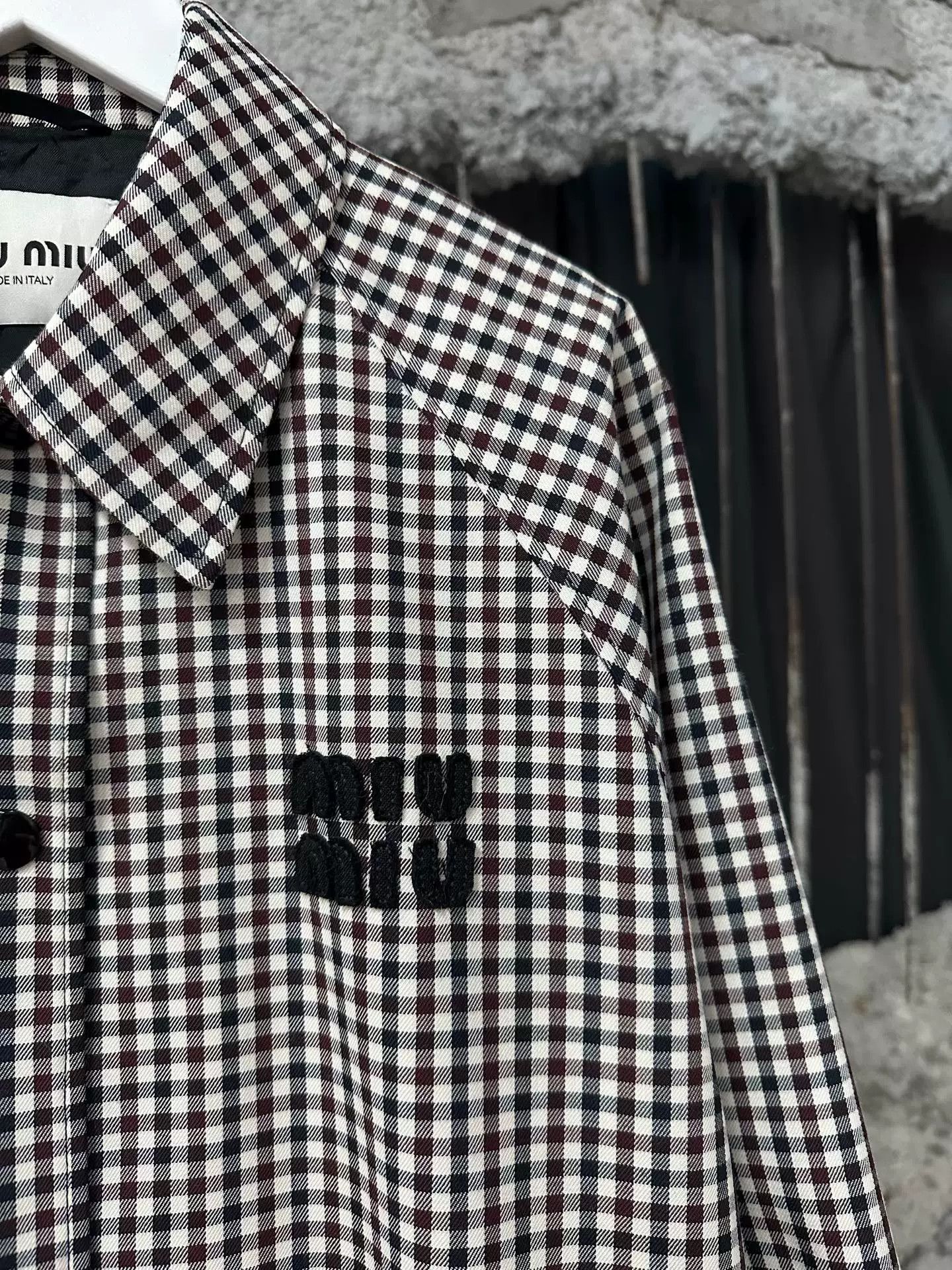 Miu Miu Miu Miu Check Logo Jacket Size 38 Size XS / US 0-2 / IT 36-38 - 6 Thumbnail