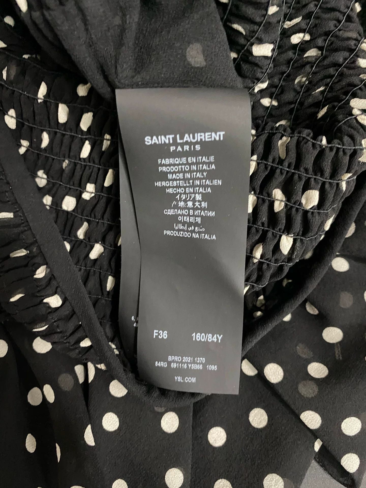 Saint Laurent Paris Saint Laurent Polka Dot Strapless Mini Dress Size 36 Size XS / US 0-2 / IT 36-38 - 7 Thumbnail